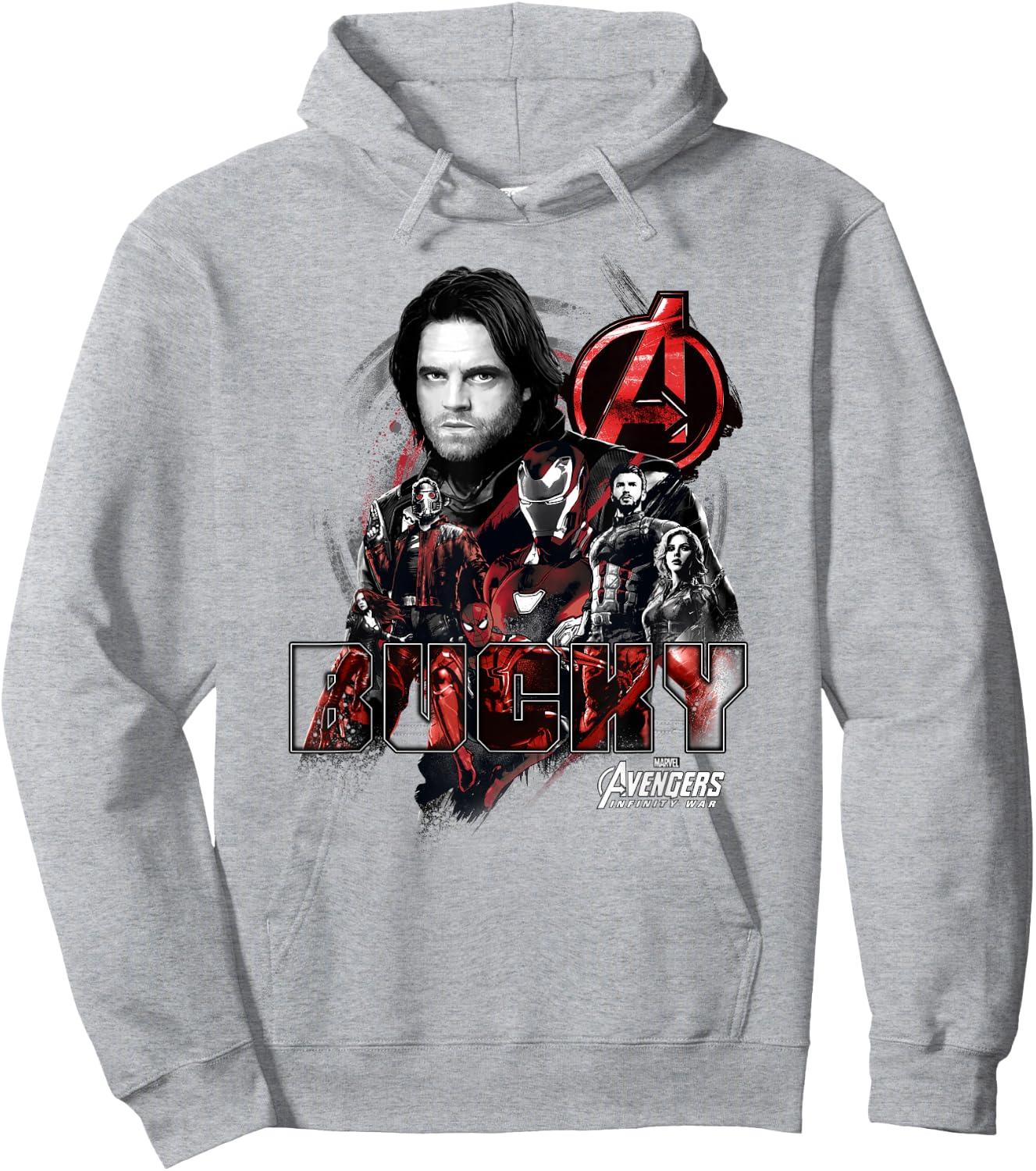 Marvel Avengers Infinity War Bucky Crew Graphic Hoodie - Hoodie | Ash