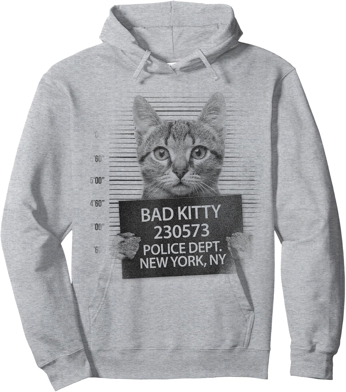 Funny Cute Bad Kitty Cat Hoodie - Hoodie | Ash