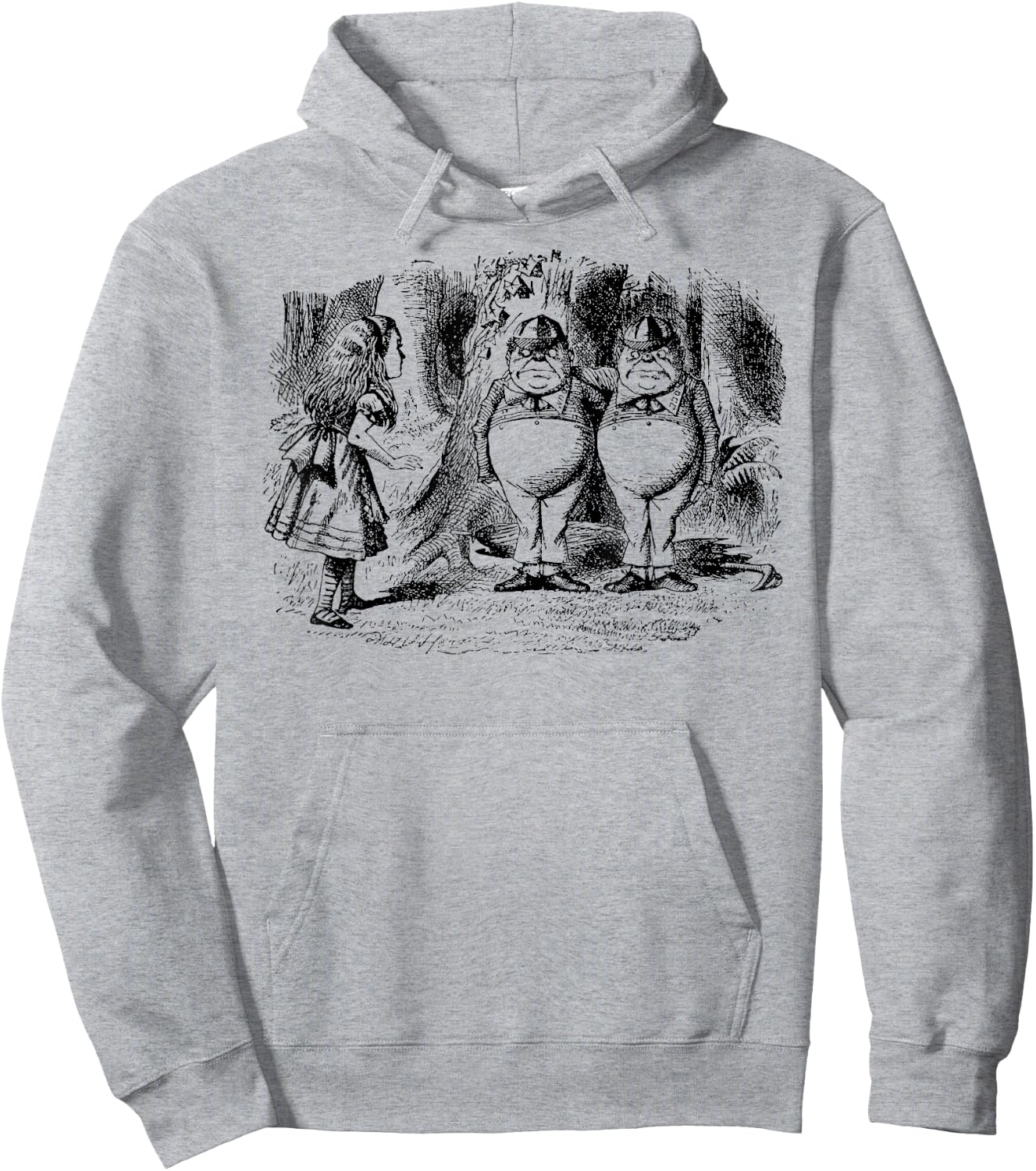 Alice Tweedle Dee and Tweedle Dum in Wonderland Hoodie - Hoodie | Ash