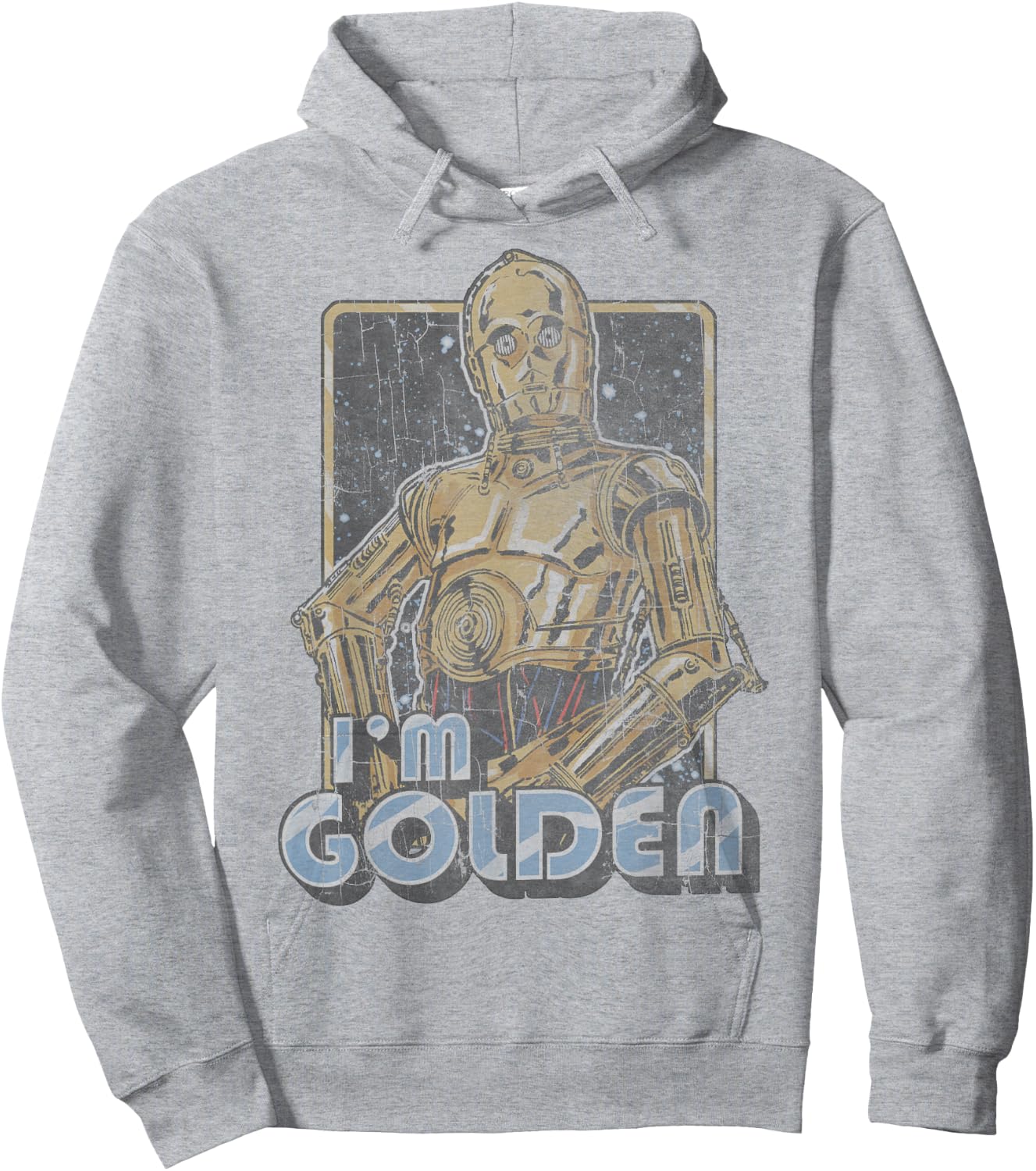 Star Wars C-3PO I'm Golden Pose Graphic Hoodie - Hoodie | Ash