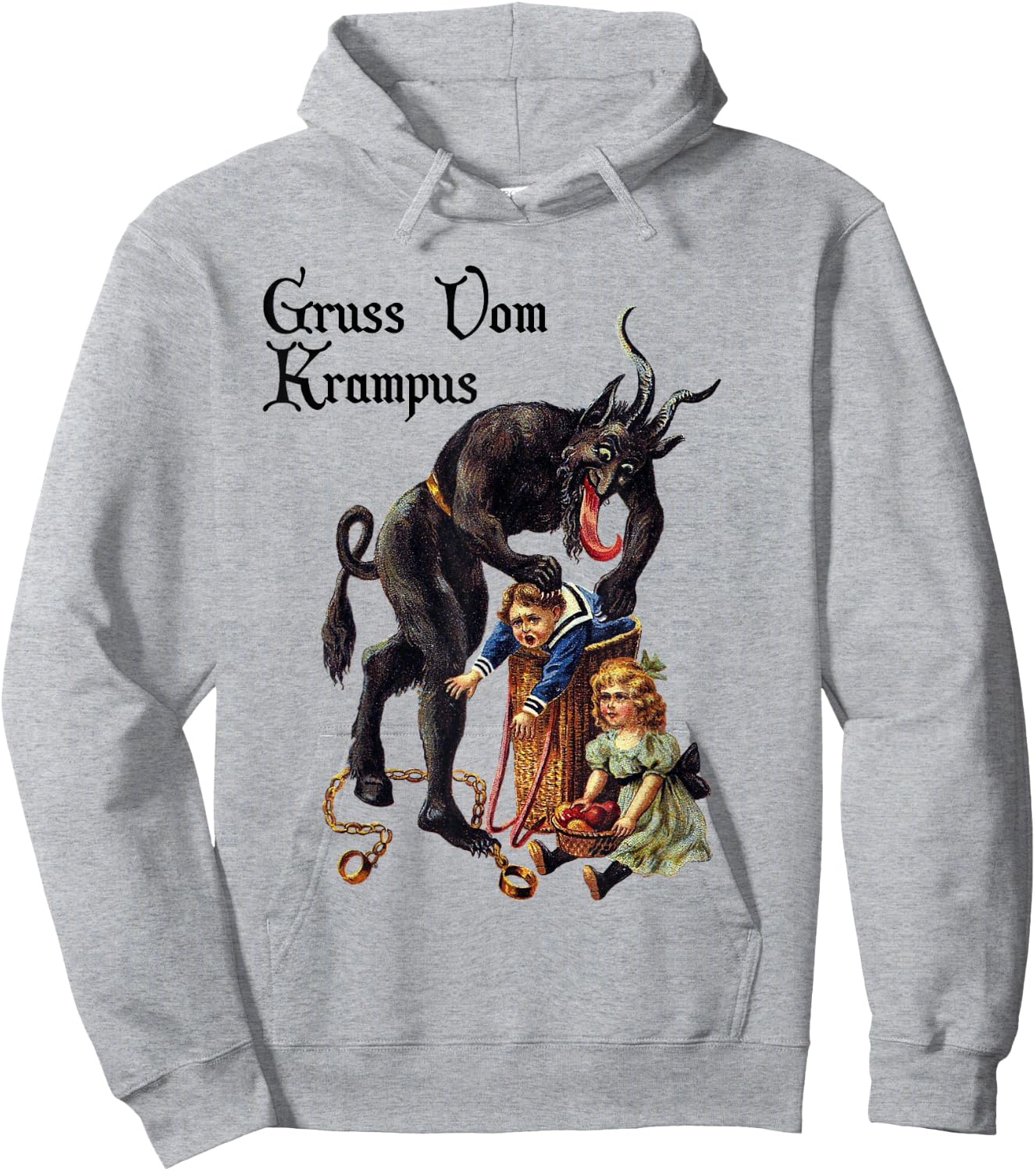 Santi Claus Greetings from Gruss Vom Krampus Hoodie - Hoodie | Ash