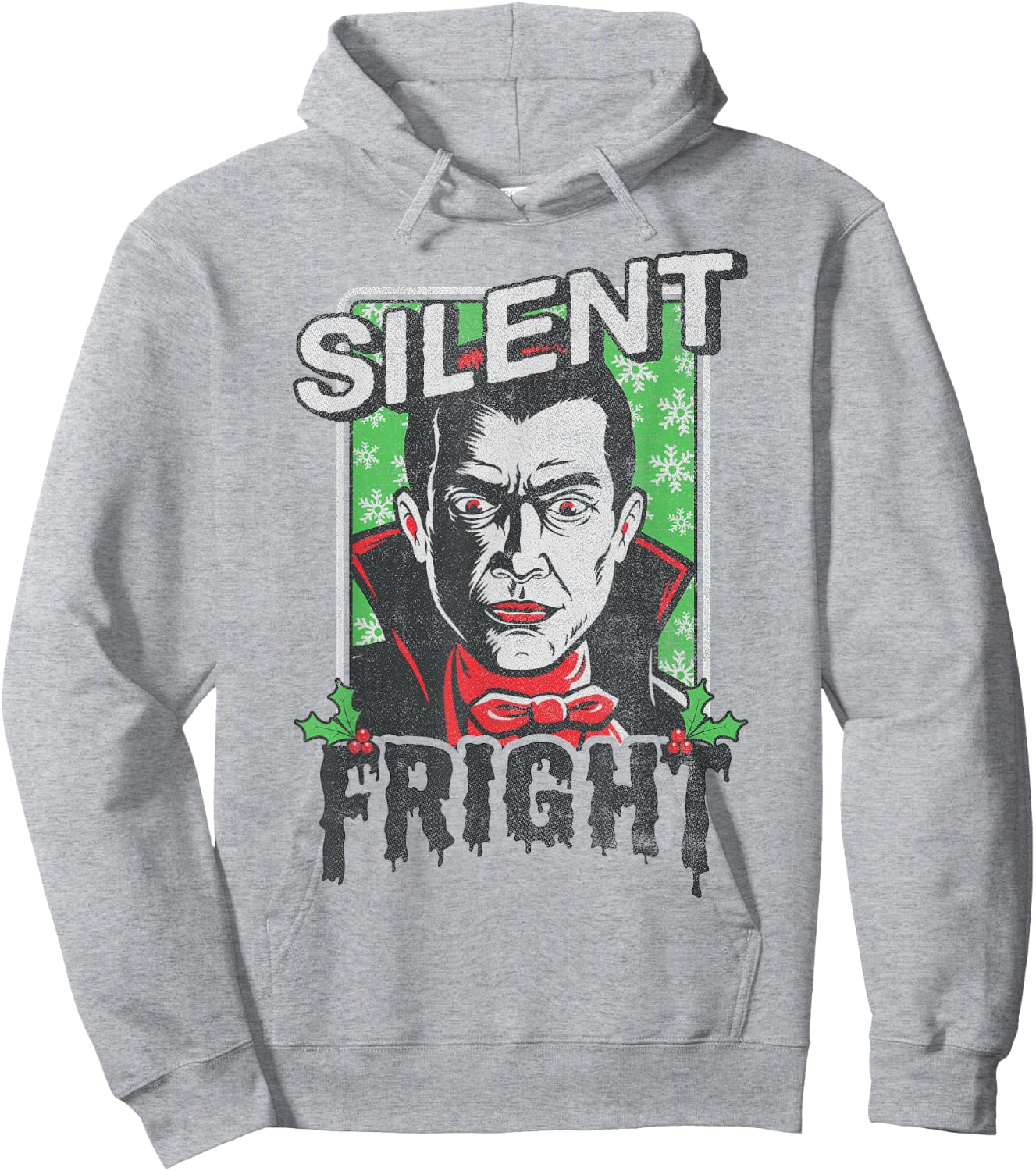 Universal Monsters Christmas Dracula Silent Fright Hoodie - Hoodie | Ash
