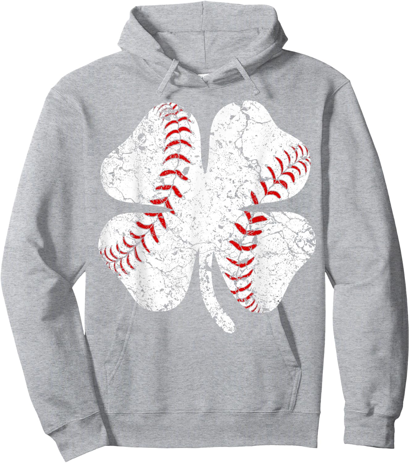 Baseball St Patricks Day Boys Girls Men Women Shamrock Green Hoodie - Hoodie | Ash