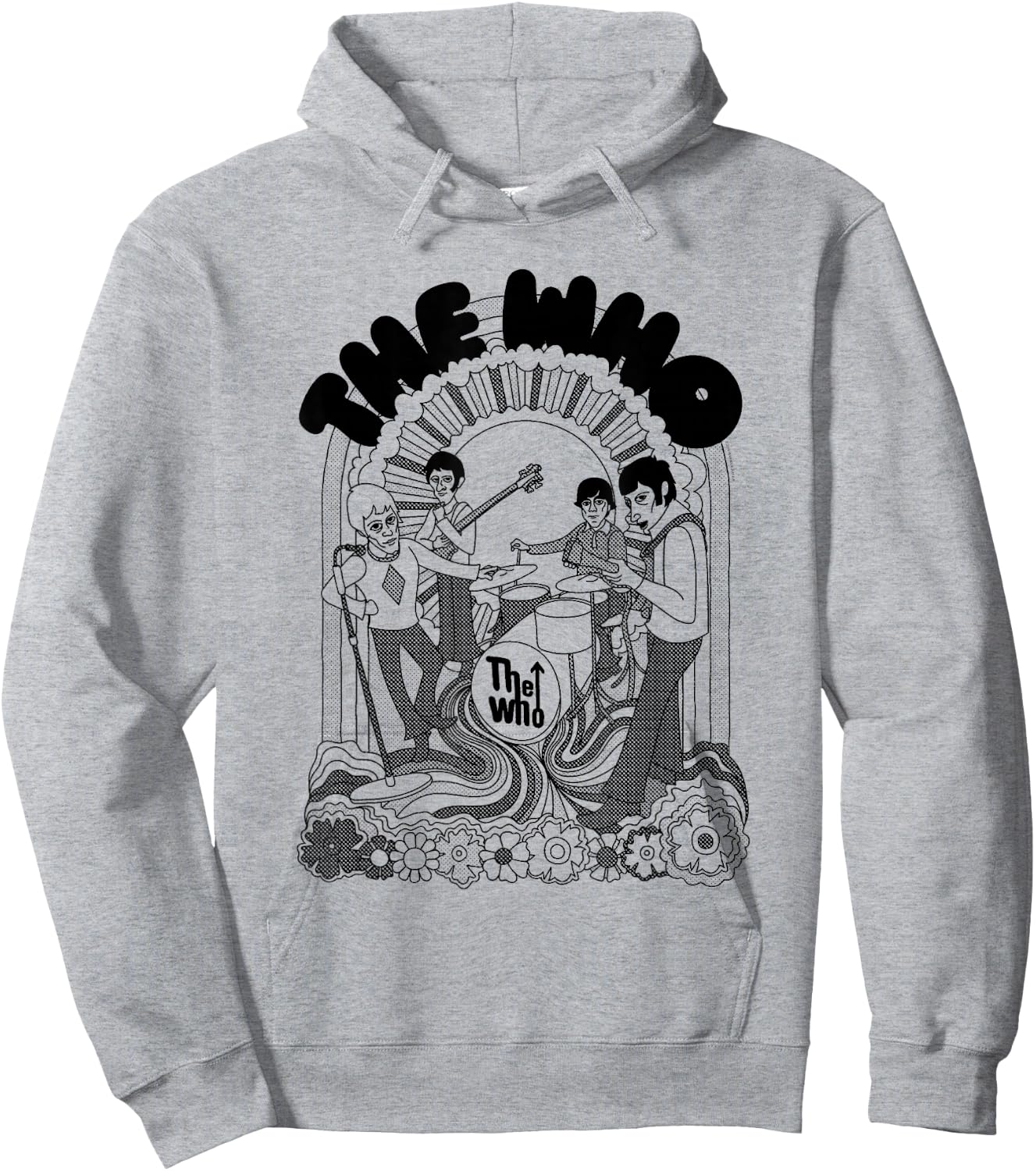 The Who Official 70's Illustration Art Hoodie - Hoodie | Ash