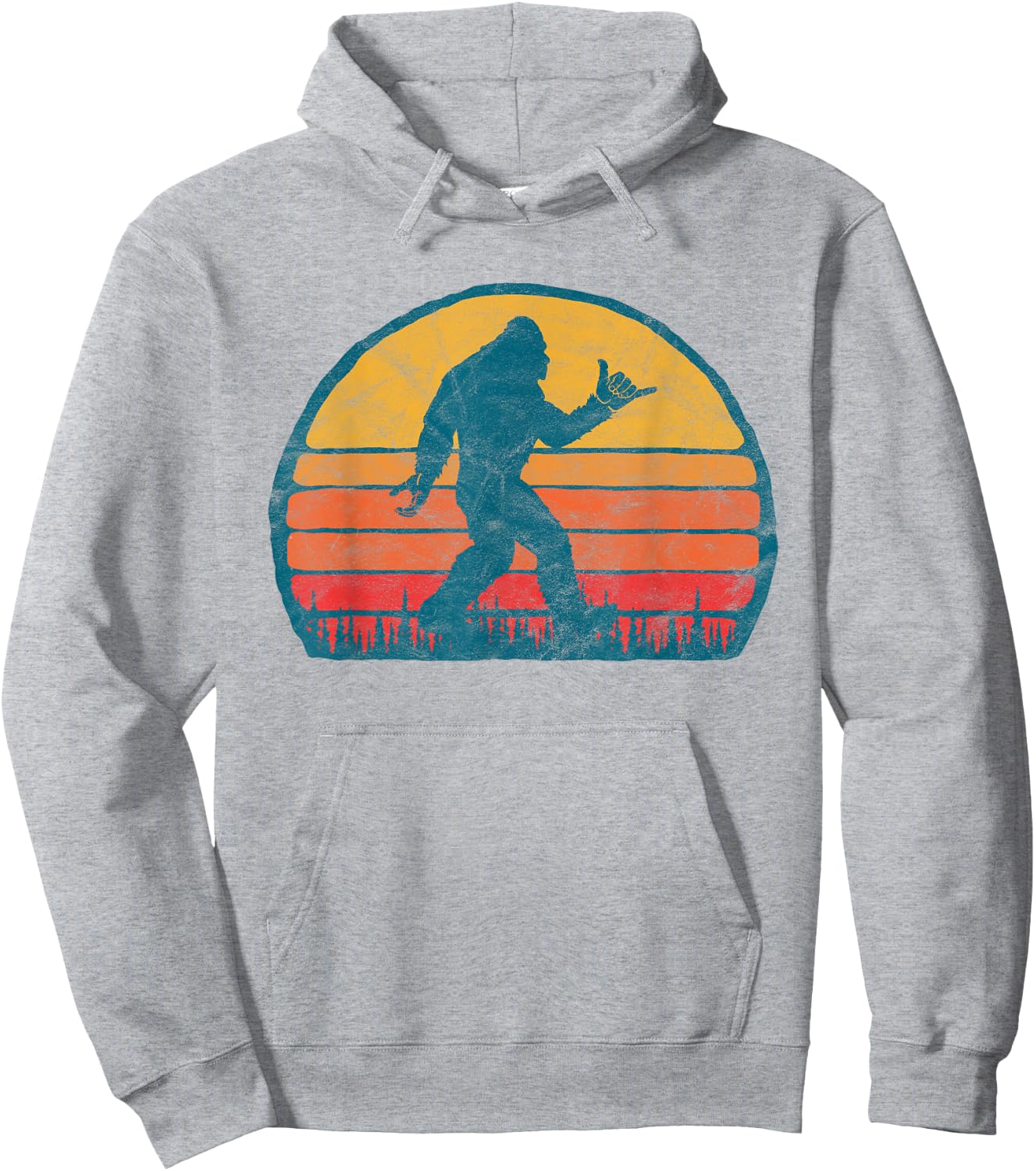 Funny Shaka Aloha Bigfoot Surfer Shirt - Believe Dude! Hoodie - Hoodie | Ash