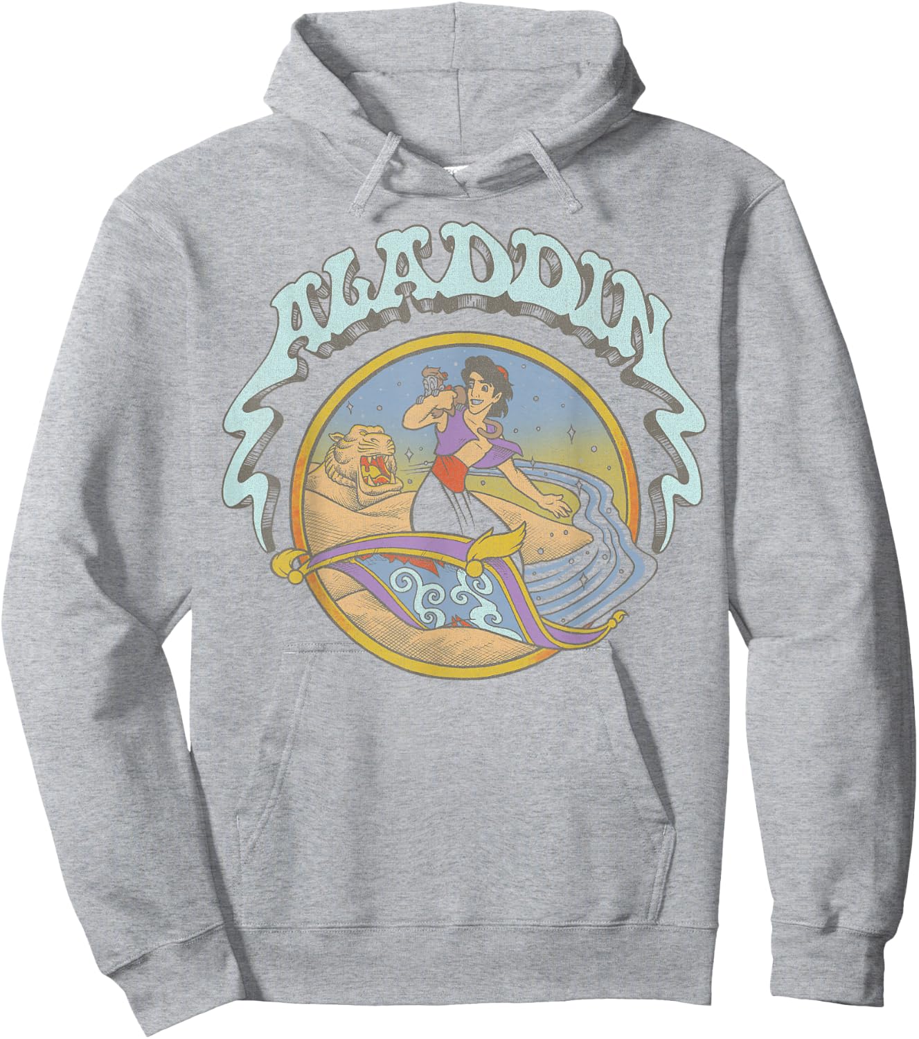Disney Aladdin and Abu Magic Carpet Surfing Hoodie - Hoodie | Ash