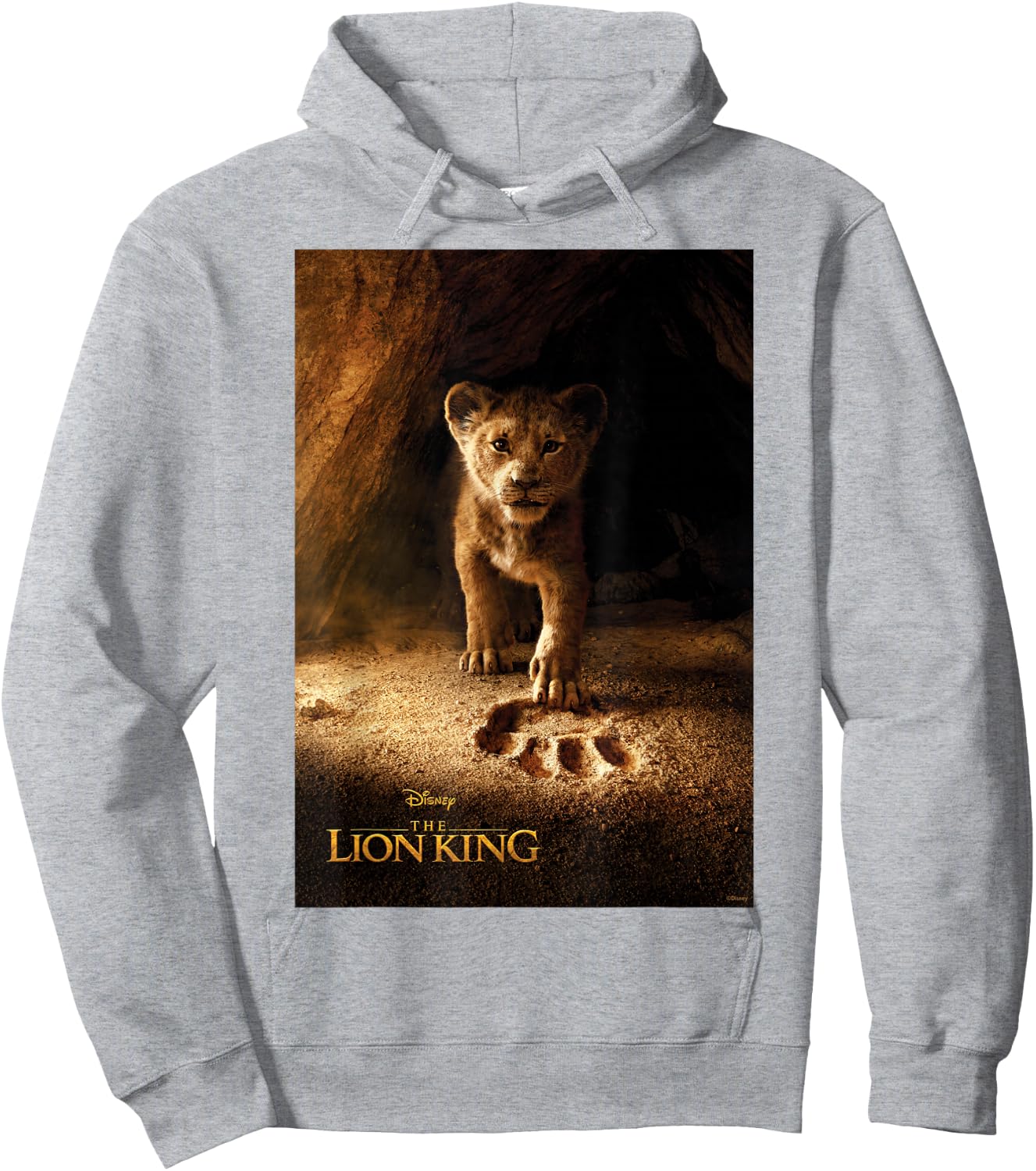 Disney The Lion King Simba Paw Live Action Movie Poster C3 Hoodie - Hoodie | Ash