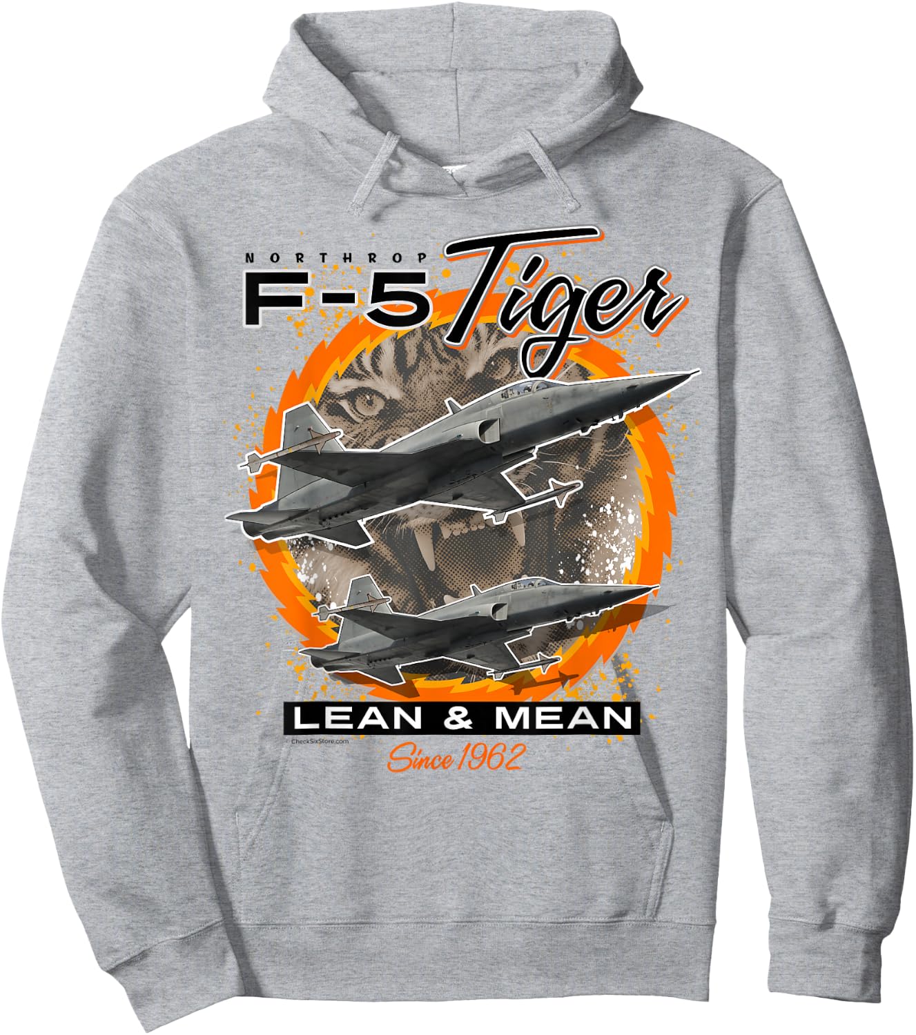 F-5 Tiger Jet Lean and Mean Since 1962 Hoodie - Hoodie | Ash