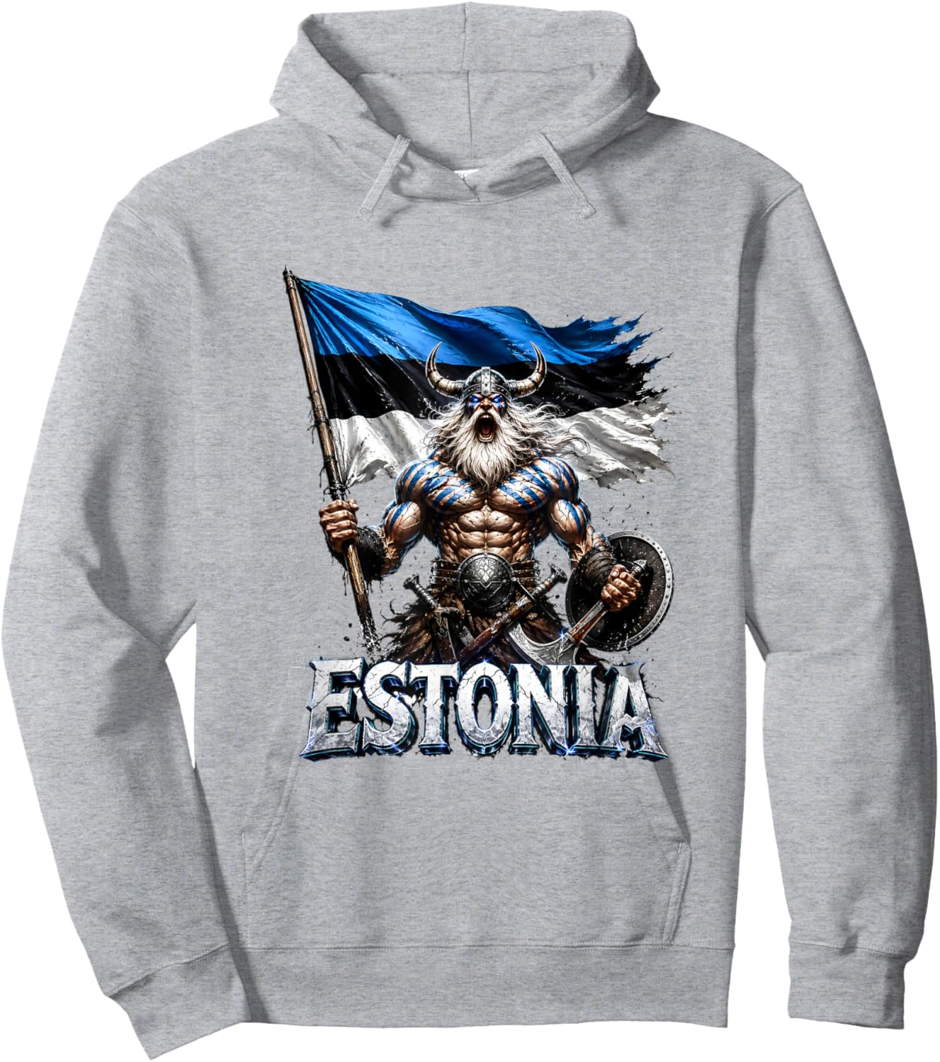 Estonia , Estonian maps, Estonia Flag Shirt for Hoodie - Hoodie | Ash