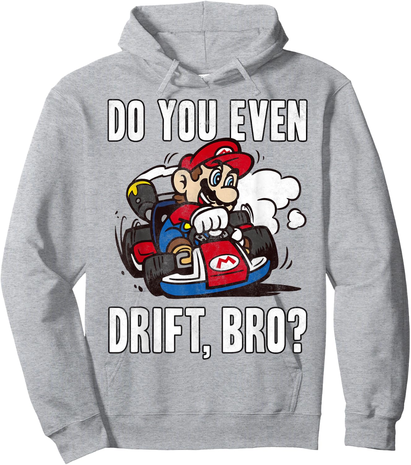 Nintendo Mario Kart Do You Even Drift Bro Graphic Hoodie - Hoodie | Ash
