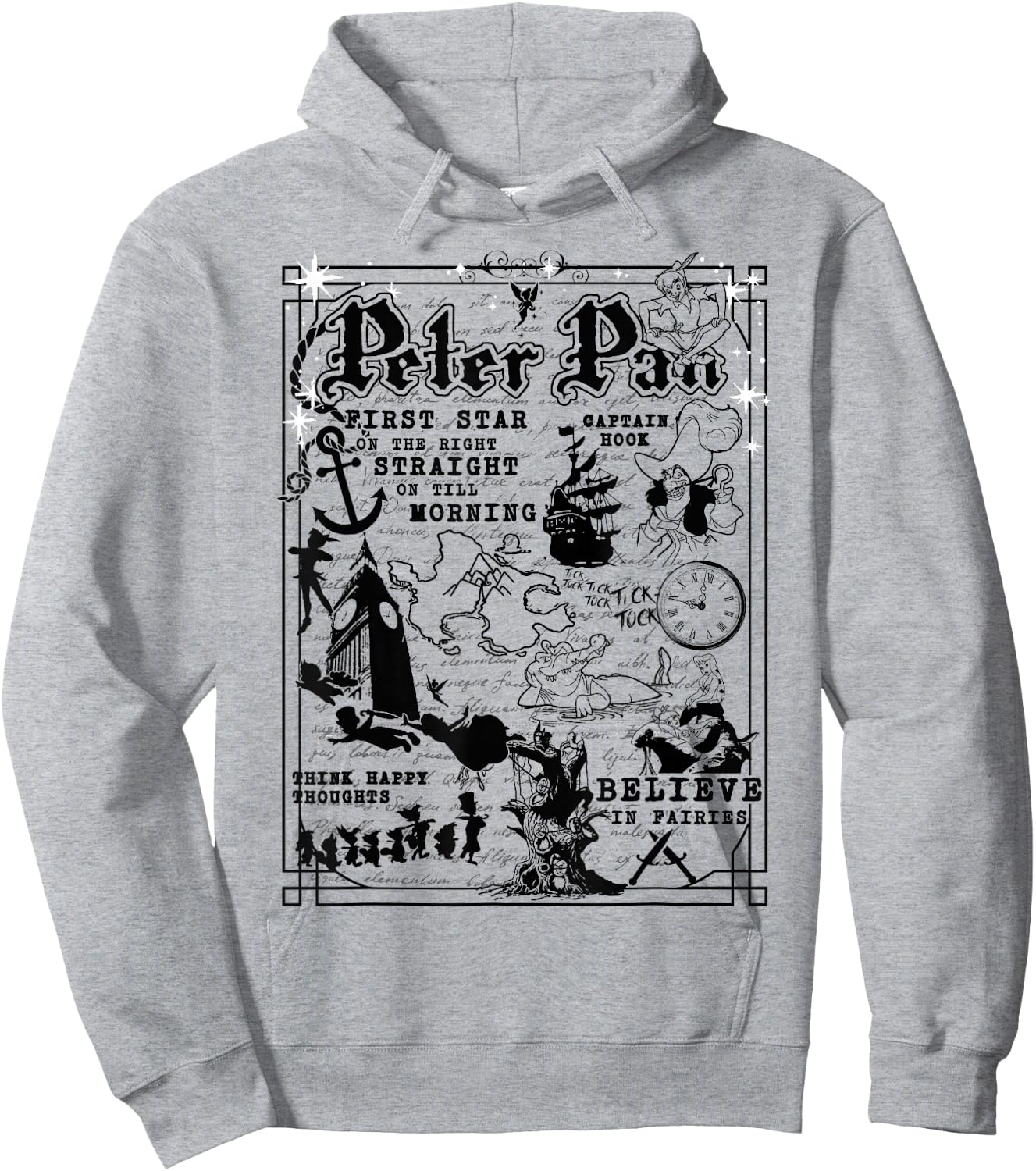 Disney Peter Pan A Traveler's Guide to Never Land Hoodie - Hoodie | Ash