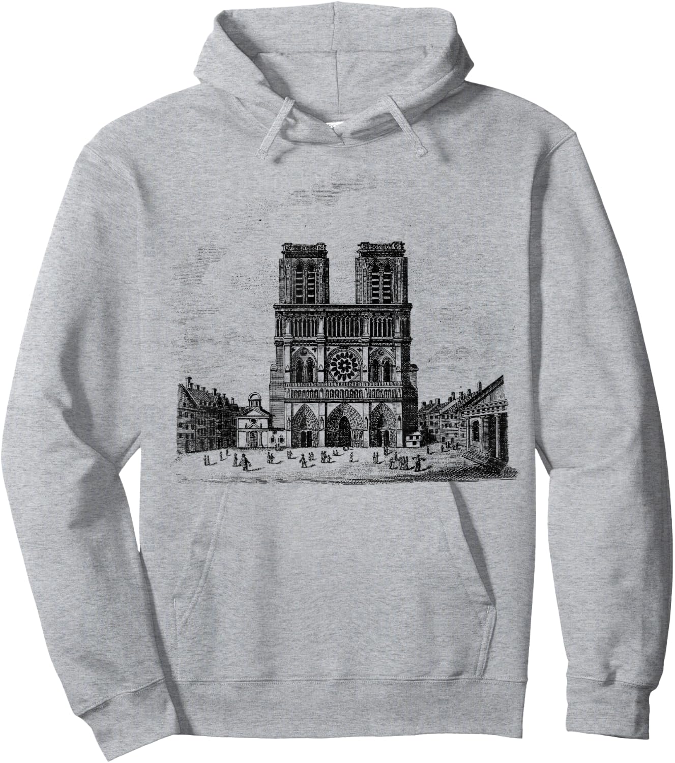 Notre Dame Paris France French Cathedral Hoodie - Hoodie | Ash