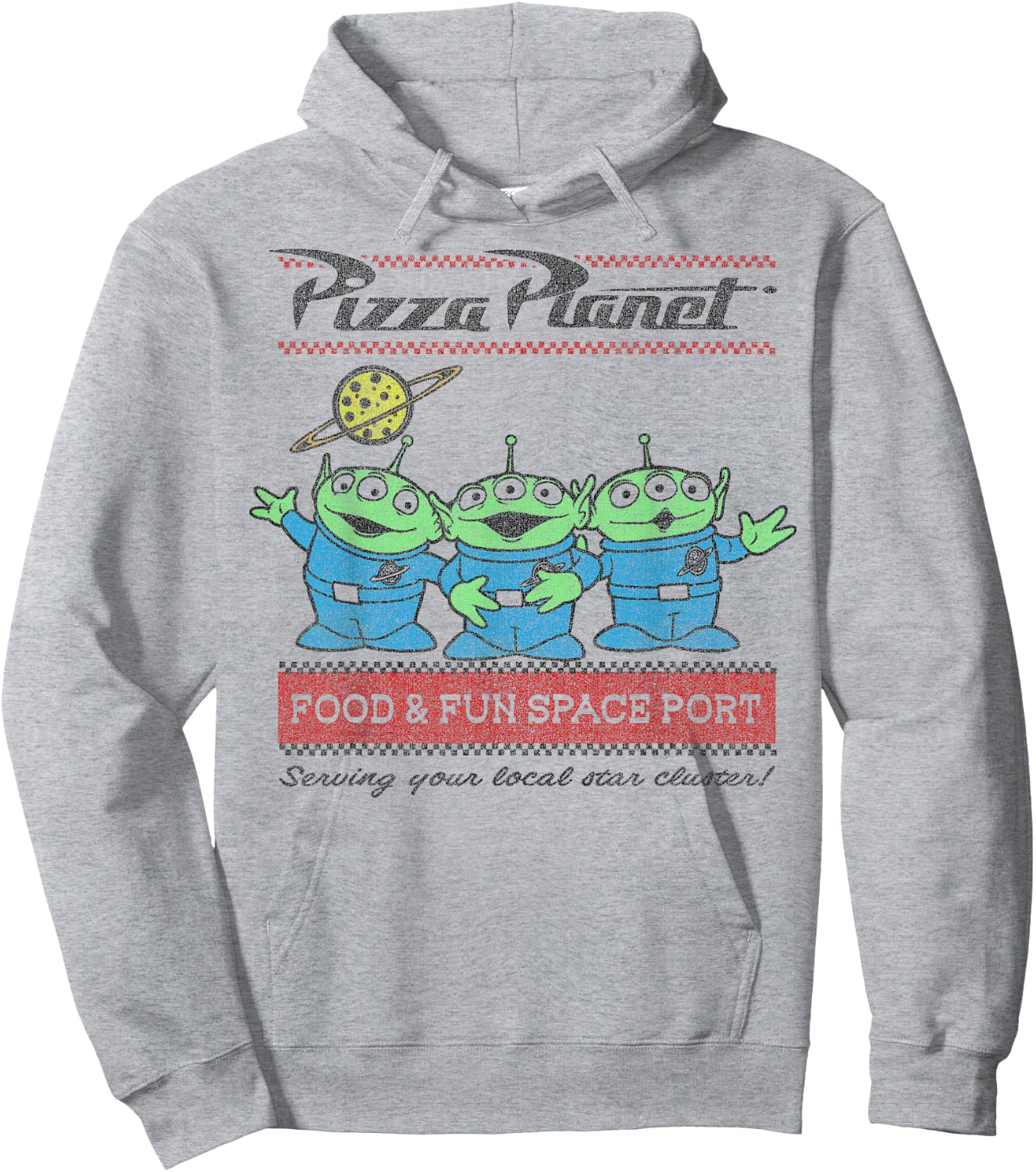 Disney Pixar Toy Story Pizza Planet Aliens Hoodie - Hoodie | Ash