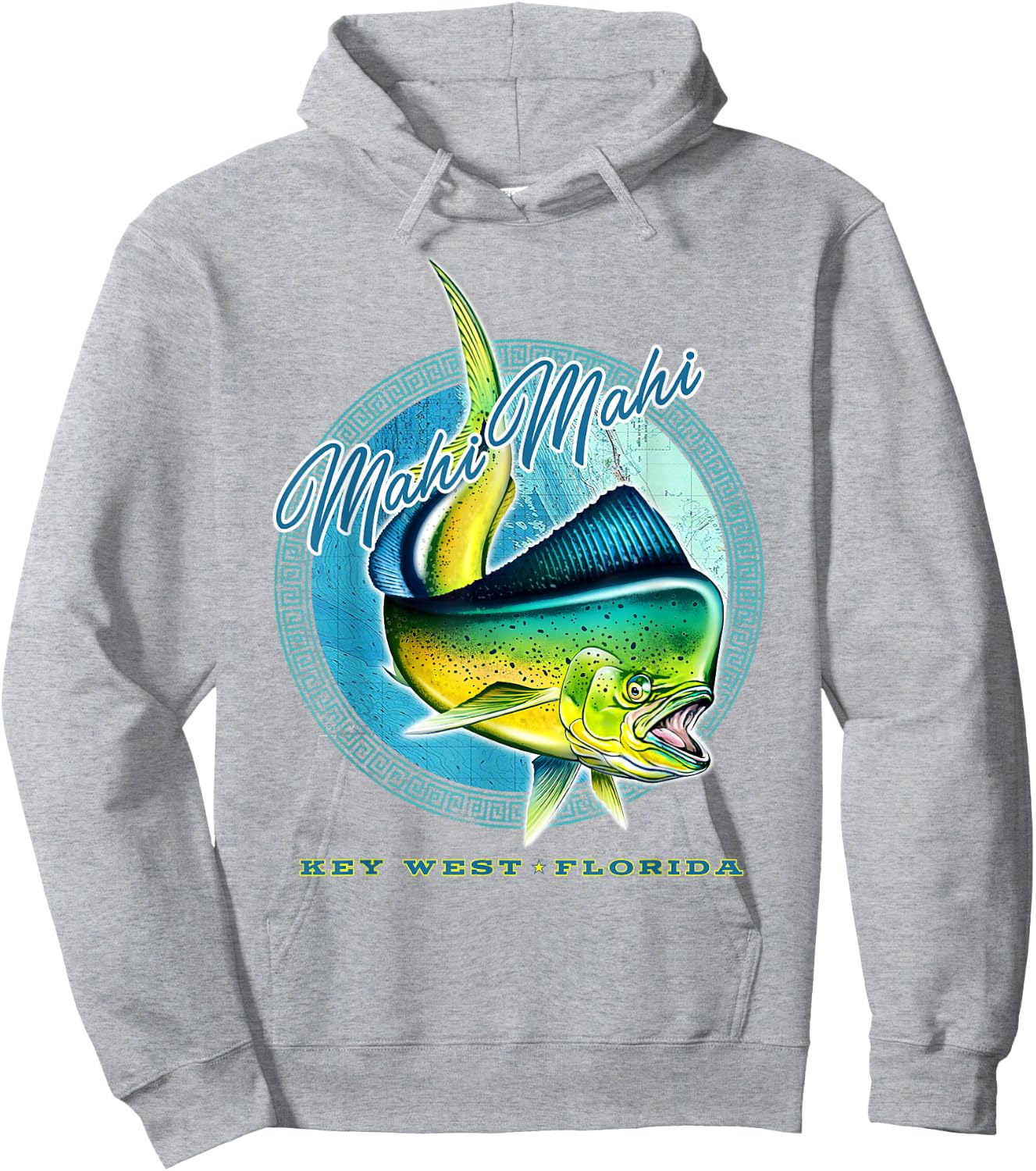 Mahi Mahi Key West Florida T shirt Hoodie - Hoodie | Ash