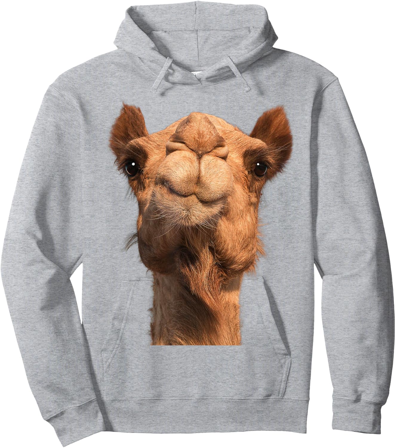 Camel Animal Face Hoodie - Hoodie | Ash
