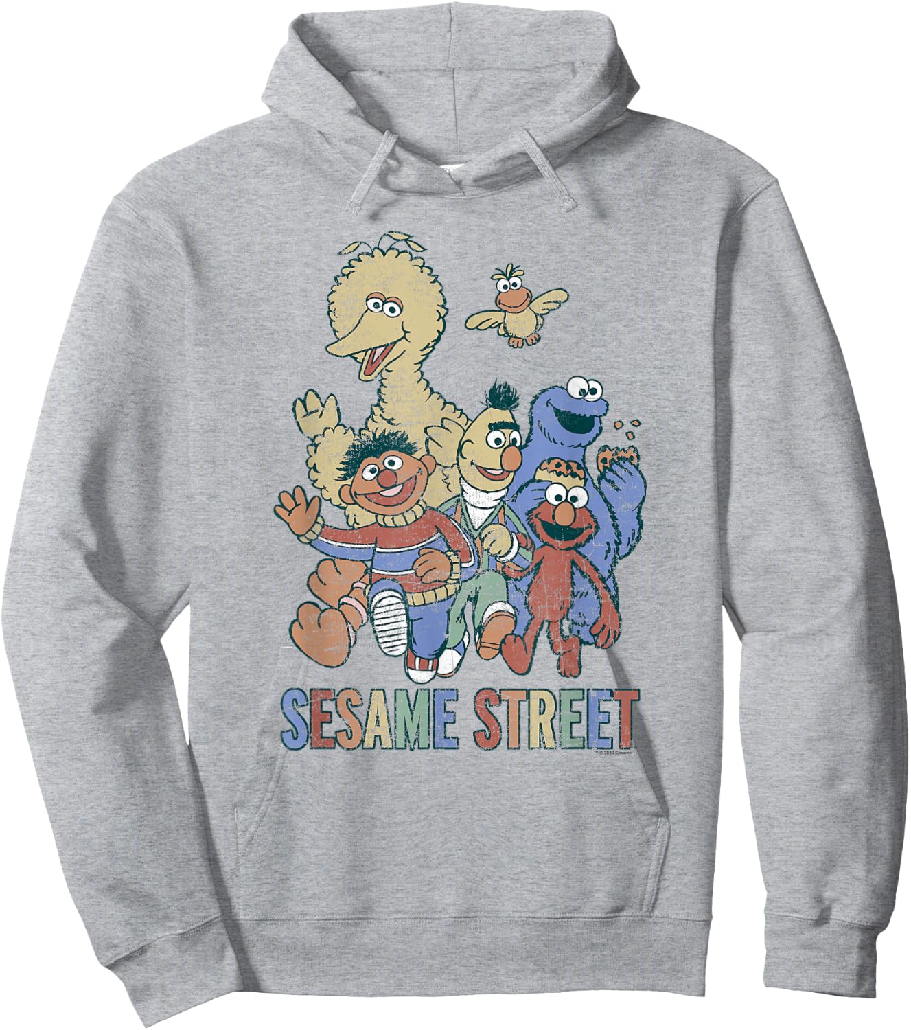Sesame Street Colorful Group Hoodie - Hoodie | Ash