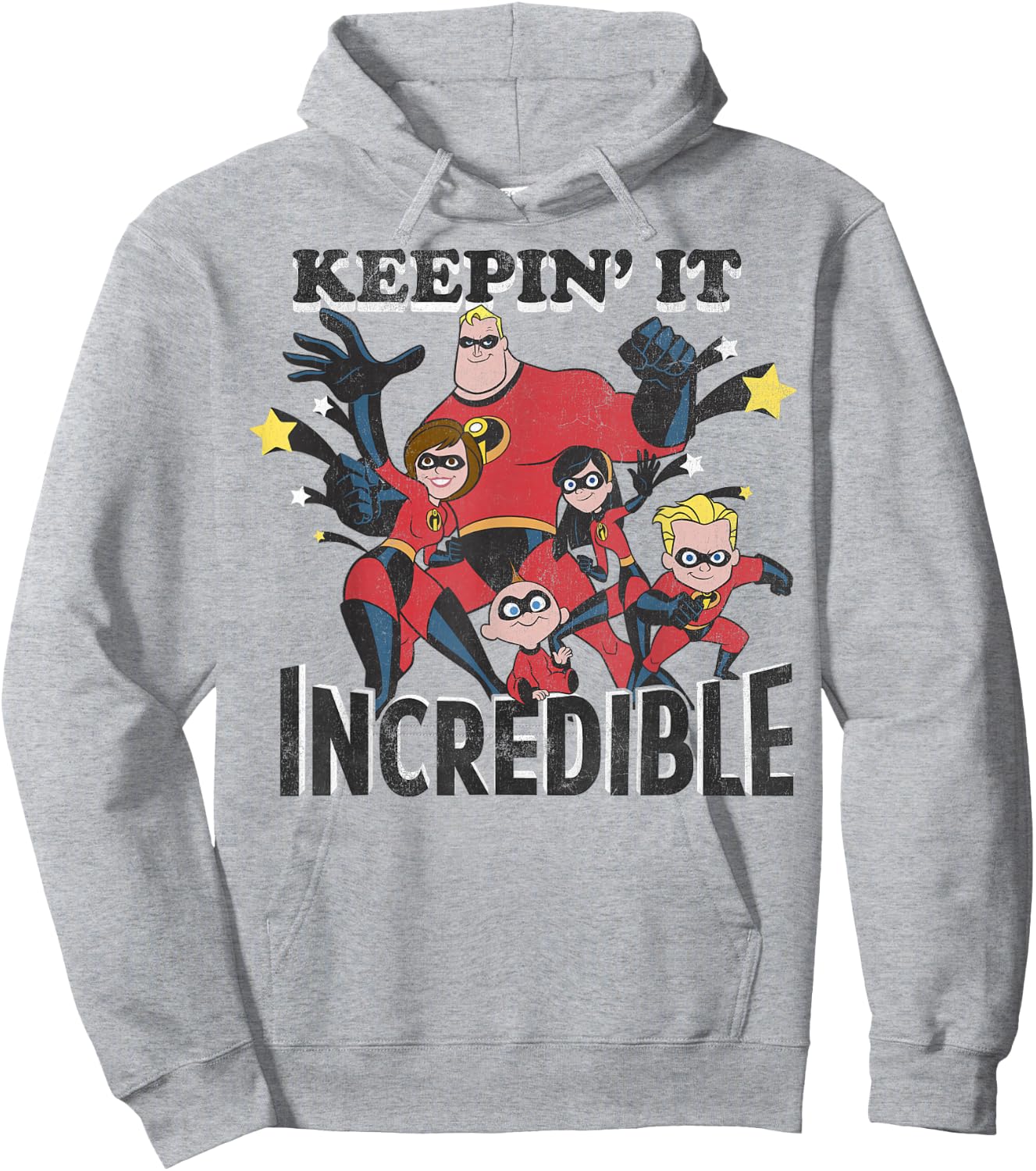 Disney Pixar The Incredibles Keepin' It Incredible Vintage Hoodie - Hoodie | Ash