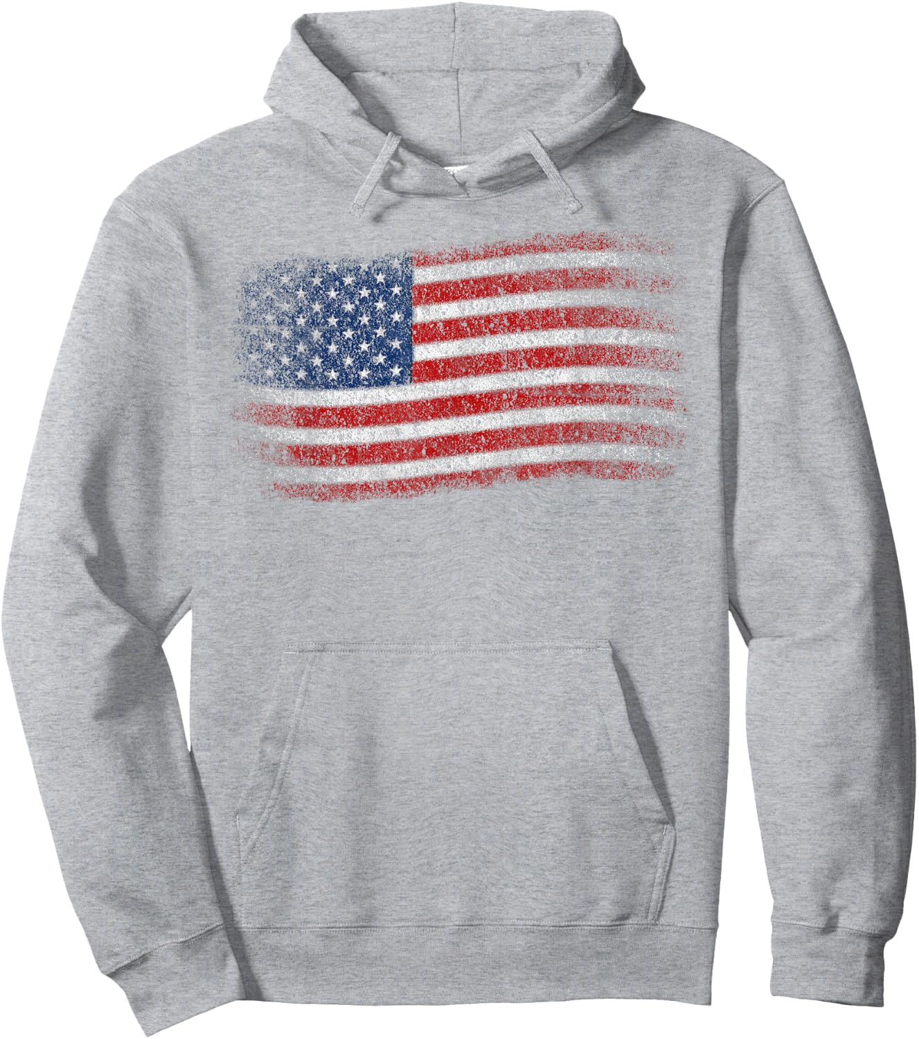 American Flag Men Women Memorial Day 4th of July USA Flag Hoodie - Hoodie | Ash