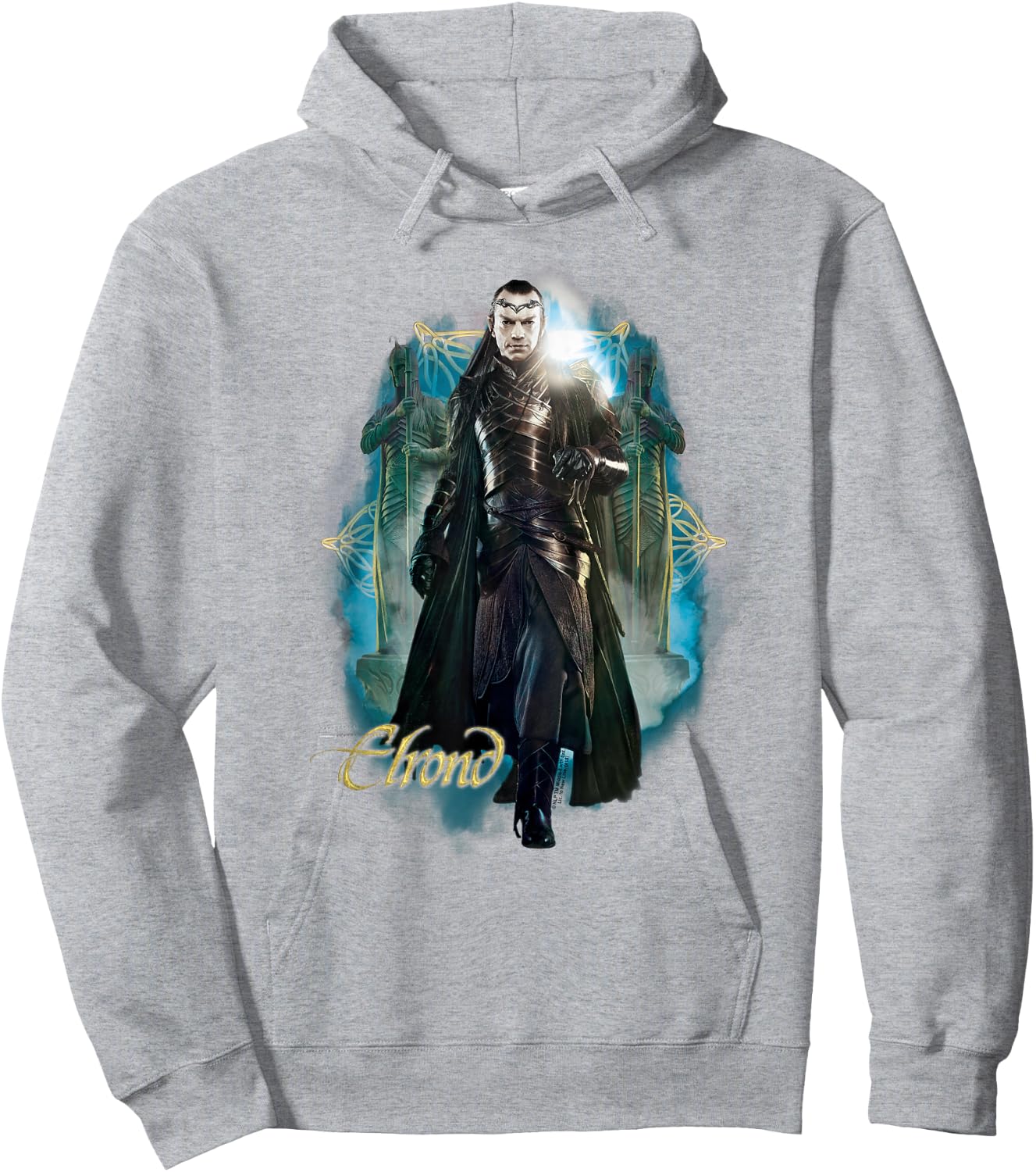Hobbit Elrond T Shirt Hoodie - Hoodie | Ash