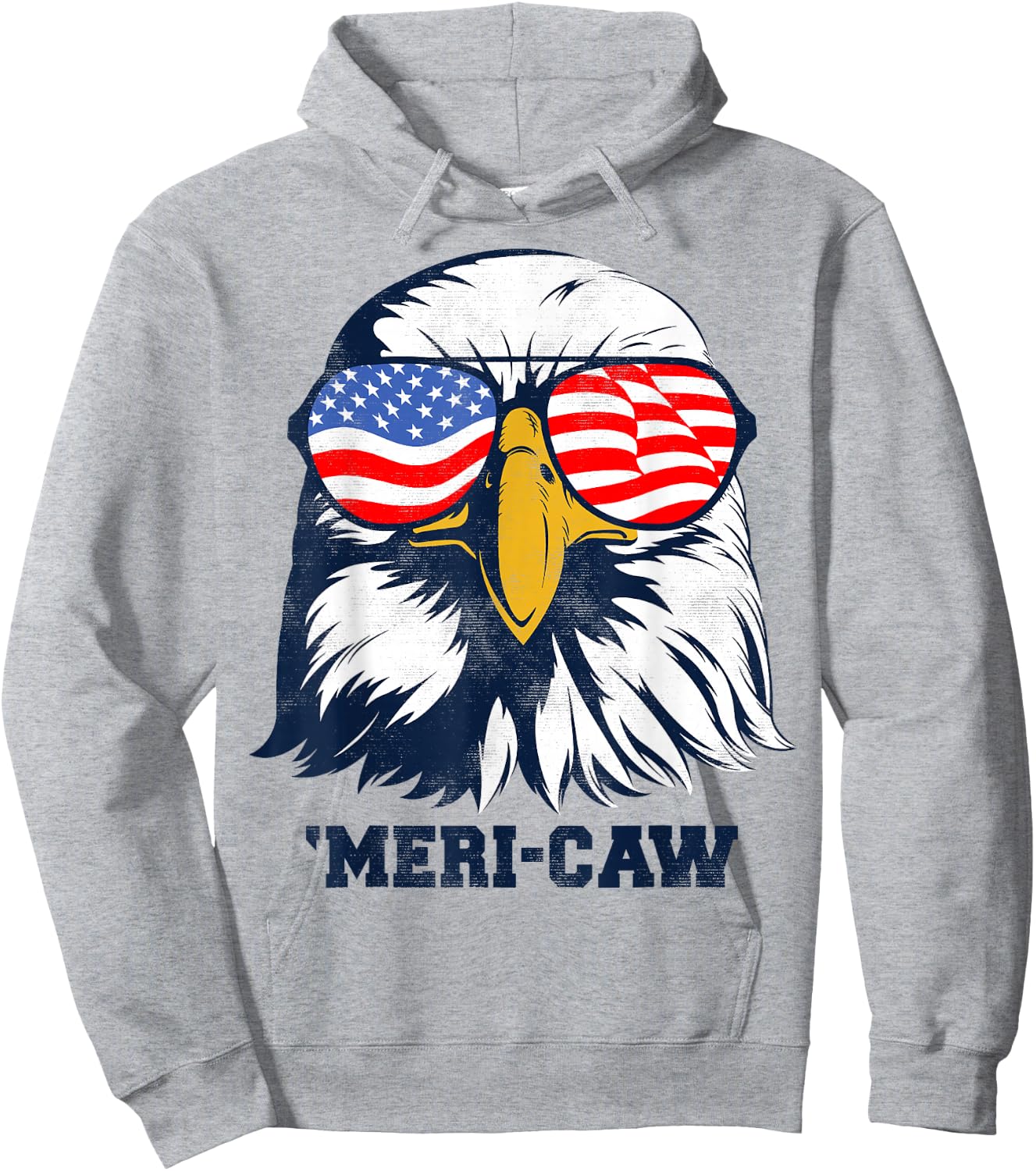 Bald Eagle 'Meri-Caw Portrait Hoodie - Hoodie | Ash