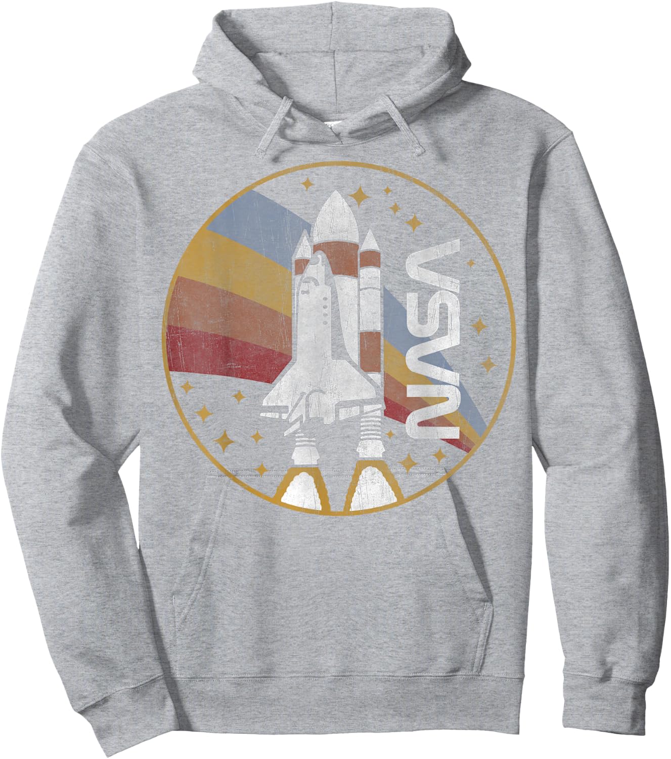 NASA Shuttle Launch with Rainbow C1 Hoodie - Hoodie | Ash