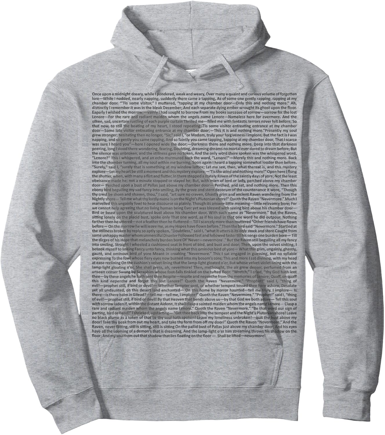Edgar Allan Poe Poem - The Raven 1 - EAP Tribute Fan Hoodie - Hoodie | Ash