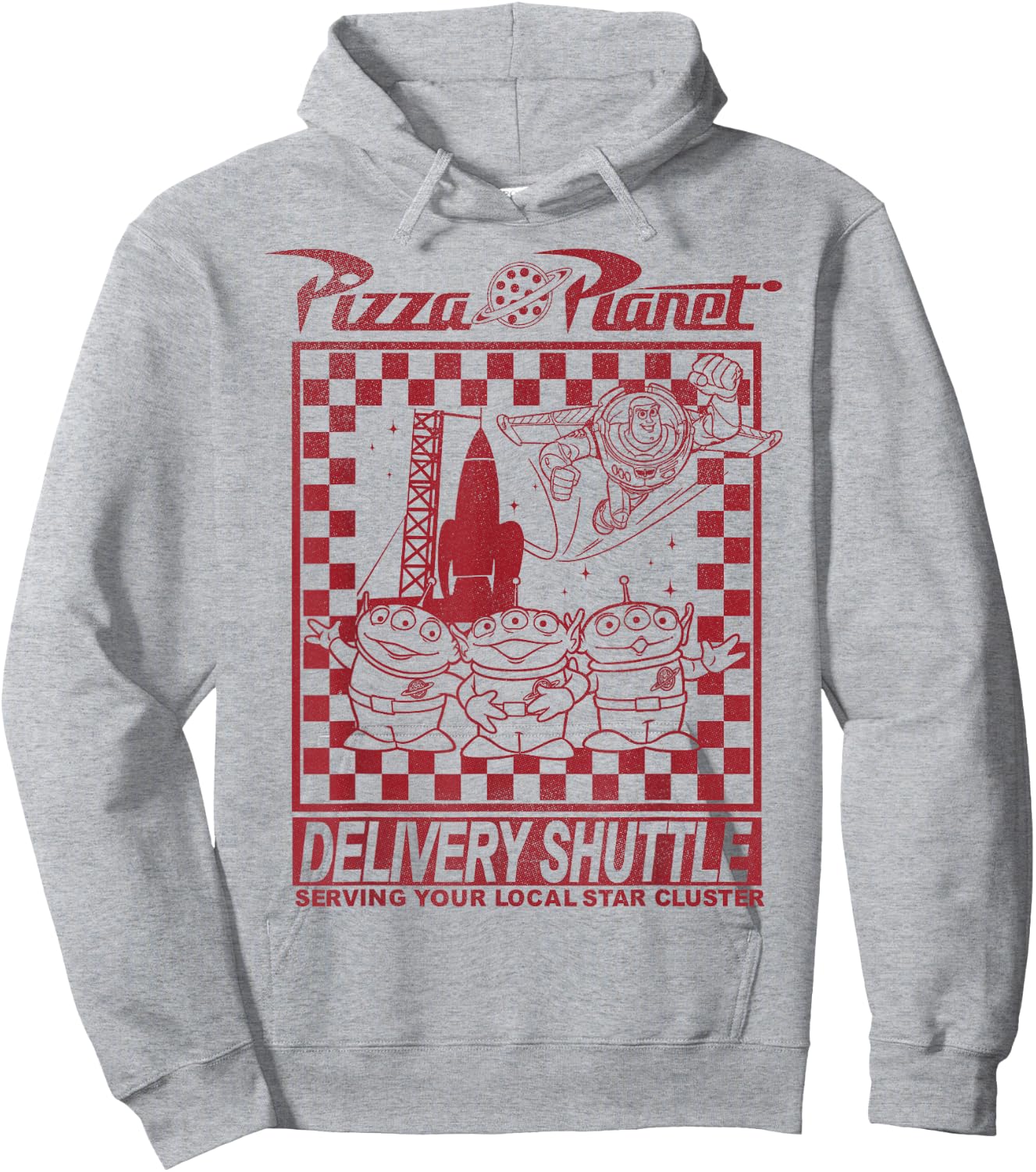 Disney Pixar Toy Story Pizza Planet Delivery Shuttle Hoodie - Hoodie | Ash