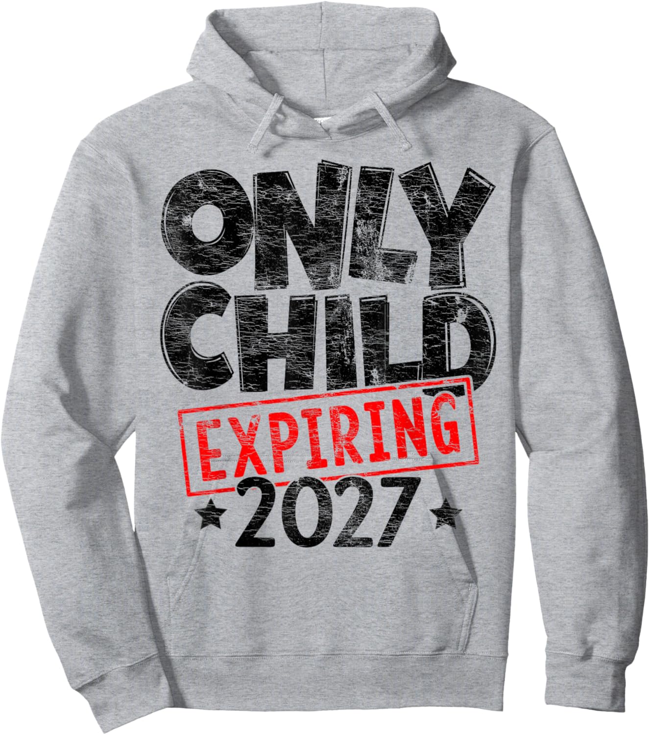 Only Child Expiring 2027 Promoted to Big Brother 2027 Retro Hoodie - Hoodie | Ash