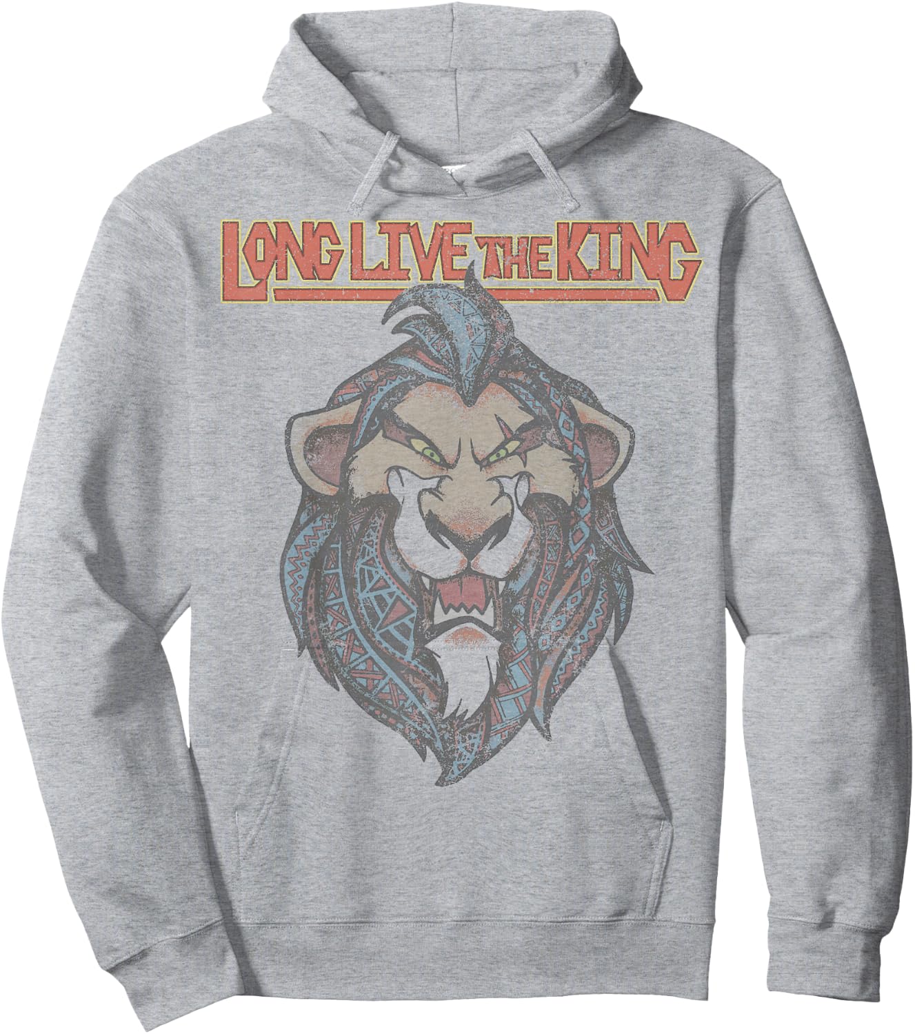 Disney The Lion King Geometric Scar Long Live The King Hoodie - Hoodie | Ash