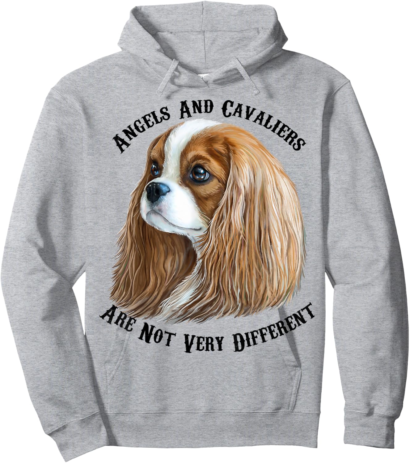 Cavalier King Charles Spaniel Blenheim Hoodie - Hoodie | Ash