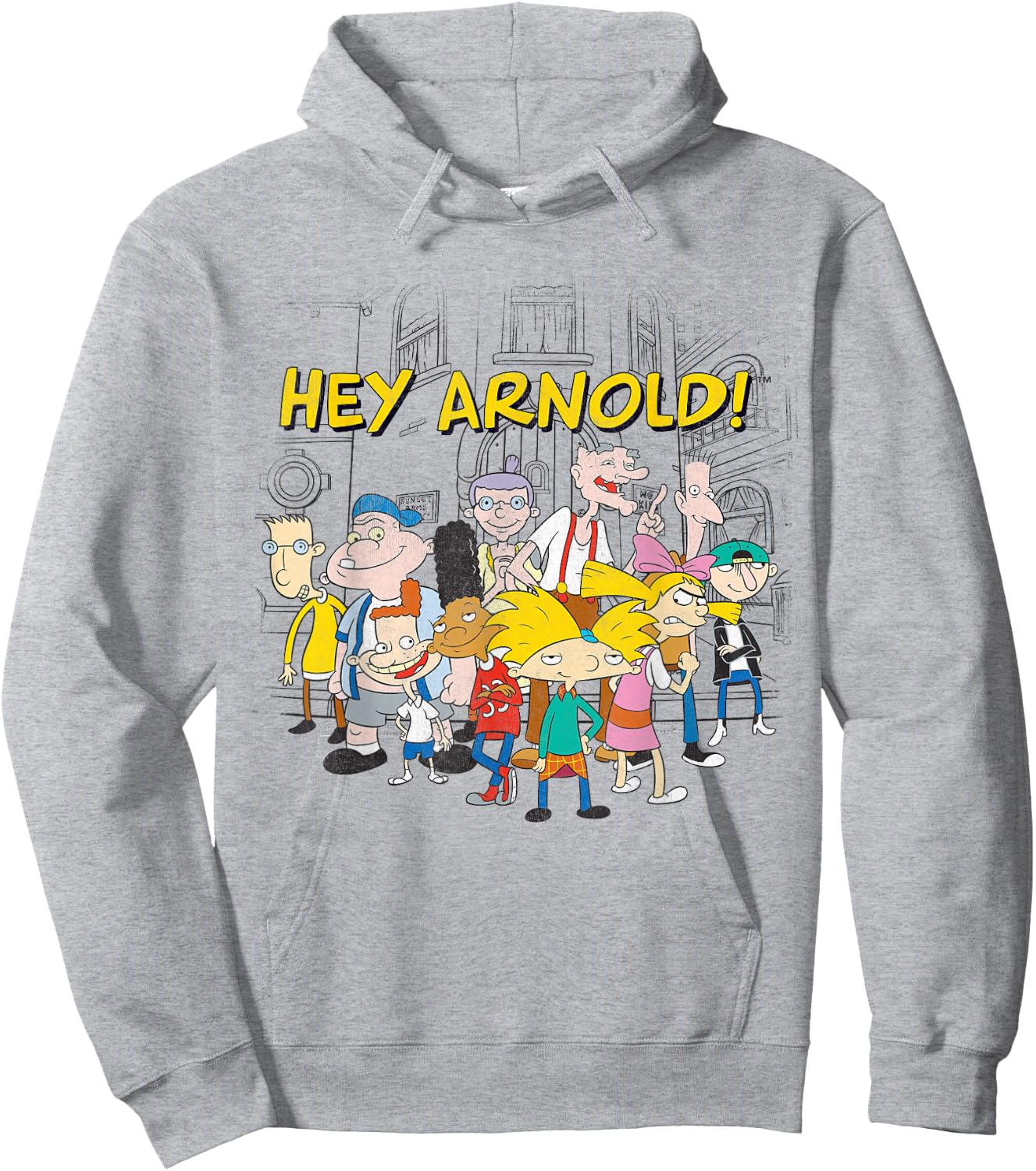 Nickelodeon Hey Arnold Cast Hangout Hoodie - Hoodie | Ash