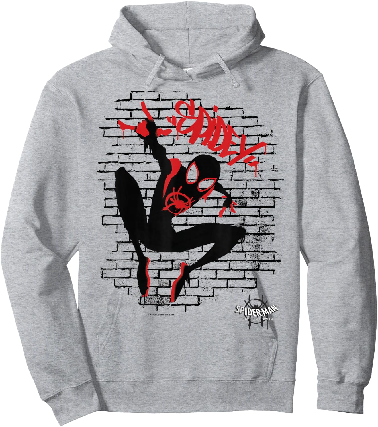Marvel Spider-Man Spiderverse Graffiti Hoodie - Hoodie | Ash