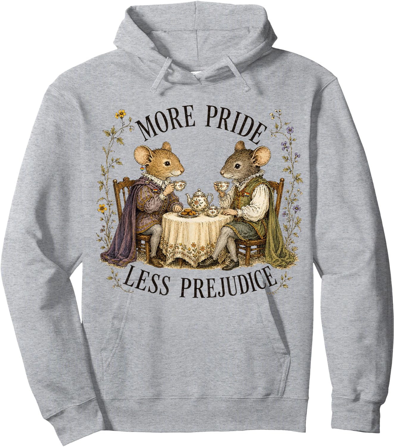 More Pride Less Prejudice Two Side Rats Men Women Hoodie - Hoodie | Ash