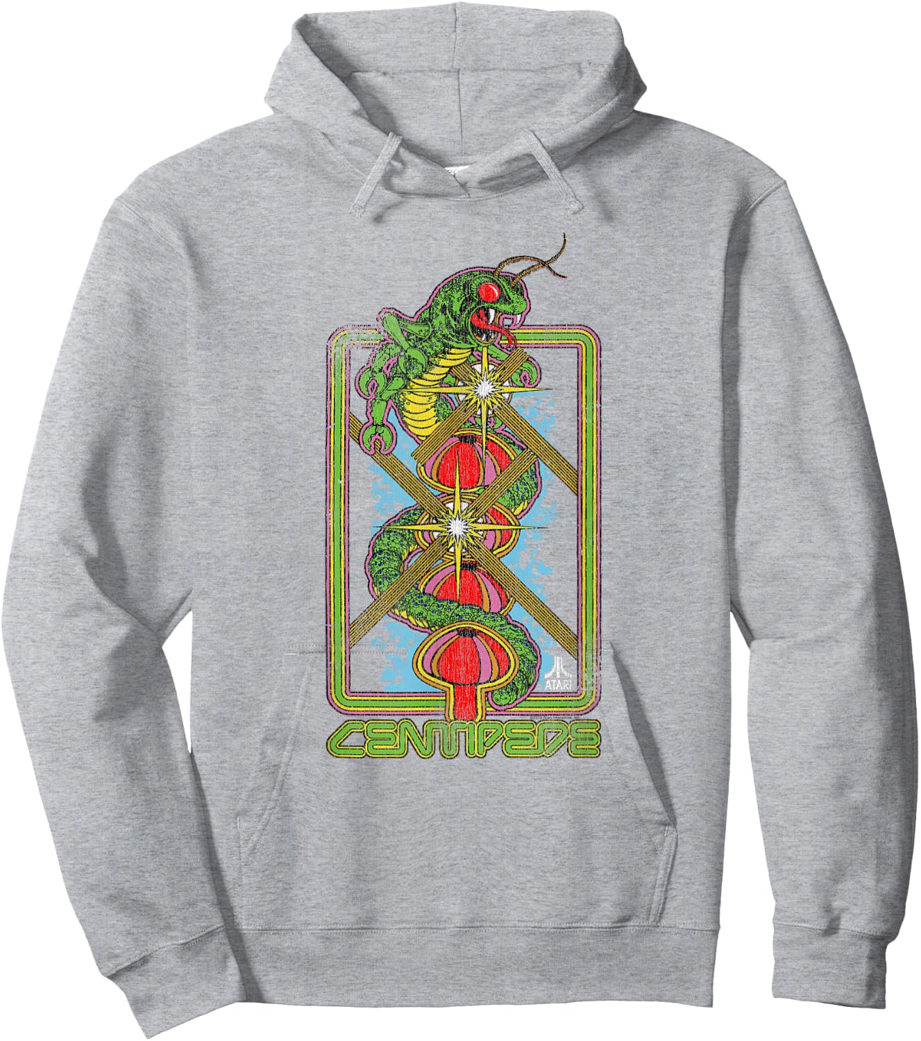 ATARI Centipede Vertical Art Hoodie - Hoodie | Ash