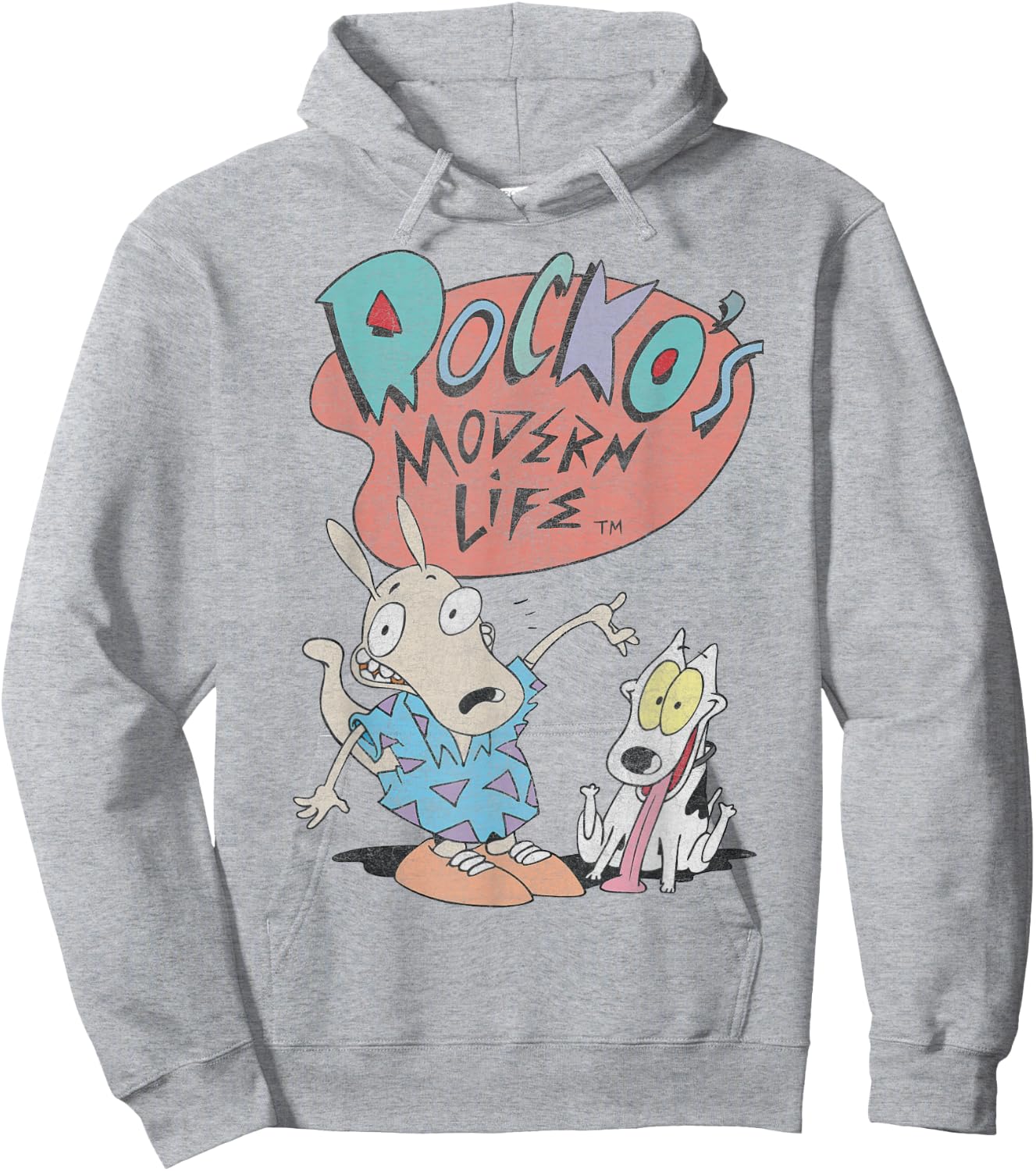 Rockos Modern Life Rocko And Spunky Hoodie - Hoodie | Ash