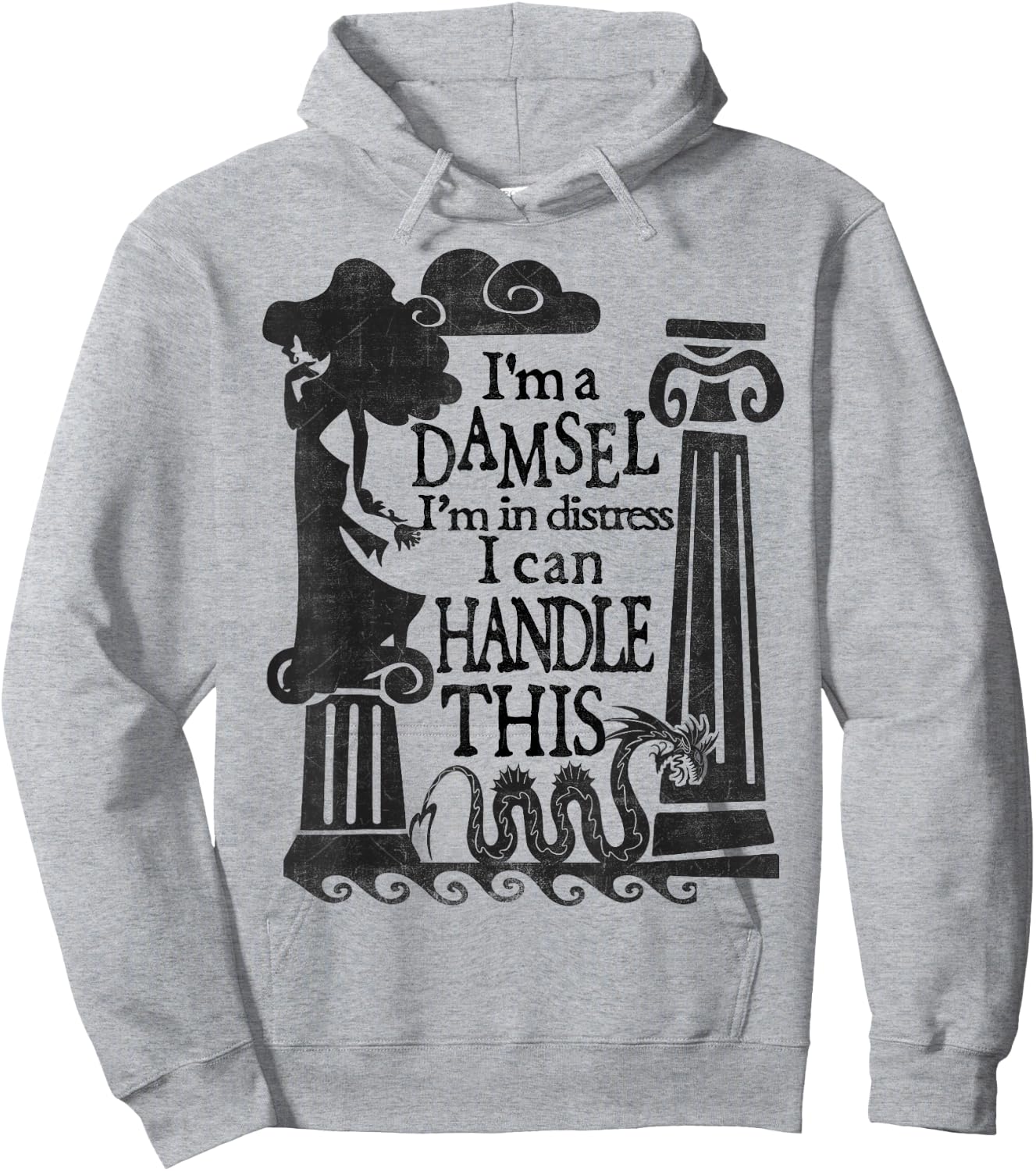 Disney Hercules Meg Damsel Retro Quote Poster Hoodie - Hoodie | Ash