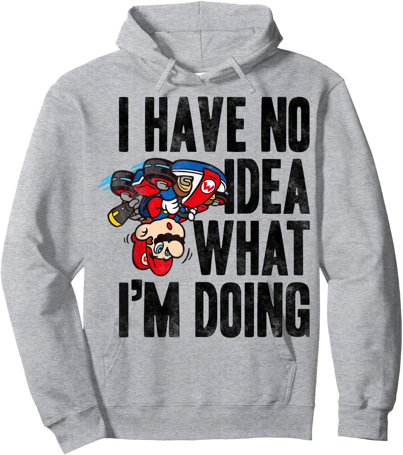 Nintendo Mario Kart No Idea What I'm Doing Graphic Hoodie - Hoodie | Ash