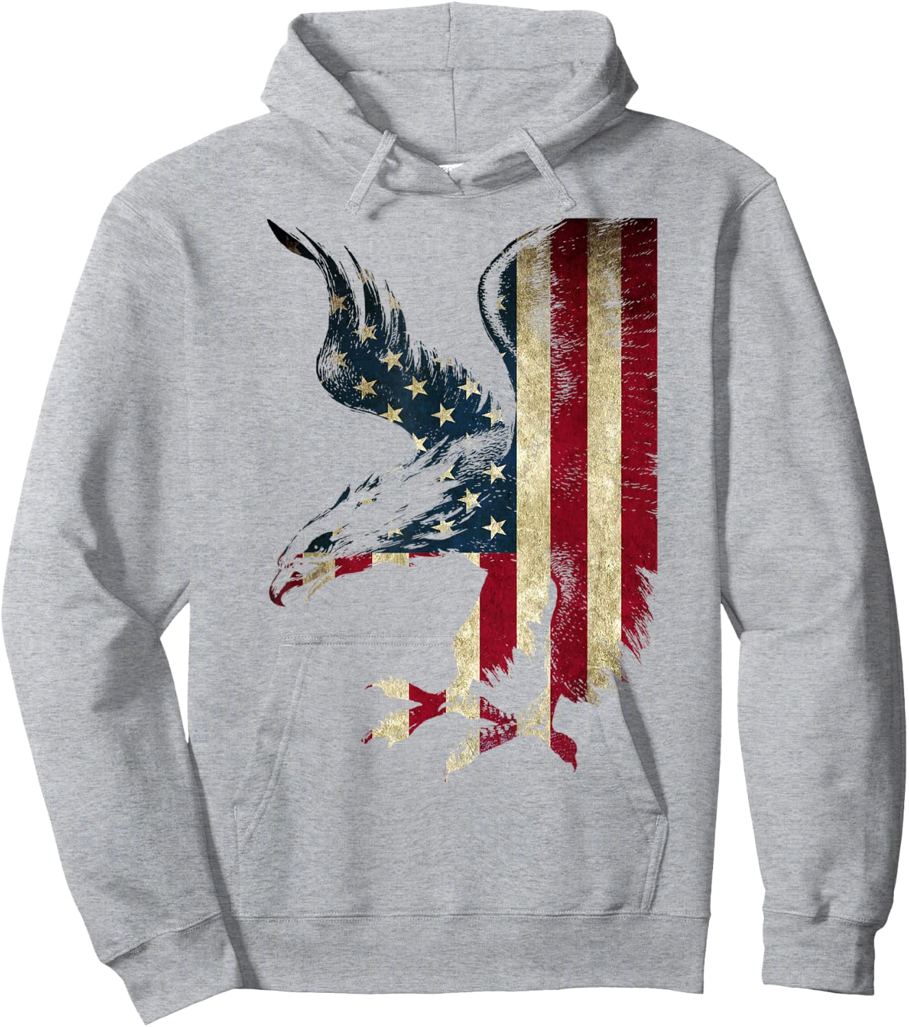 American Patriot Freedom Eagle USA Flag Airborne Design Hoodie - Hoodie | Ash