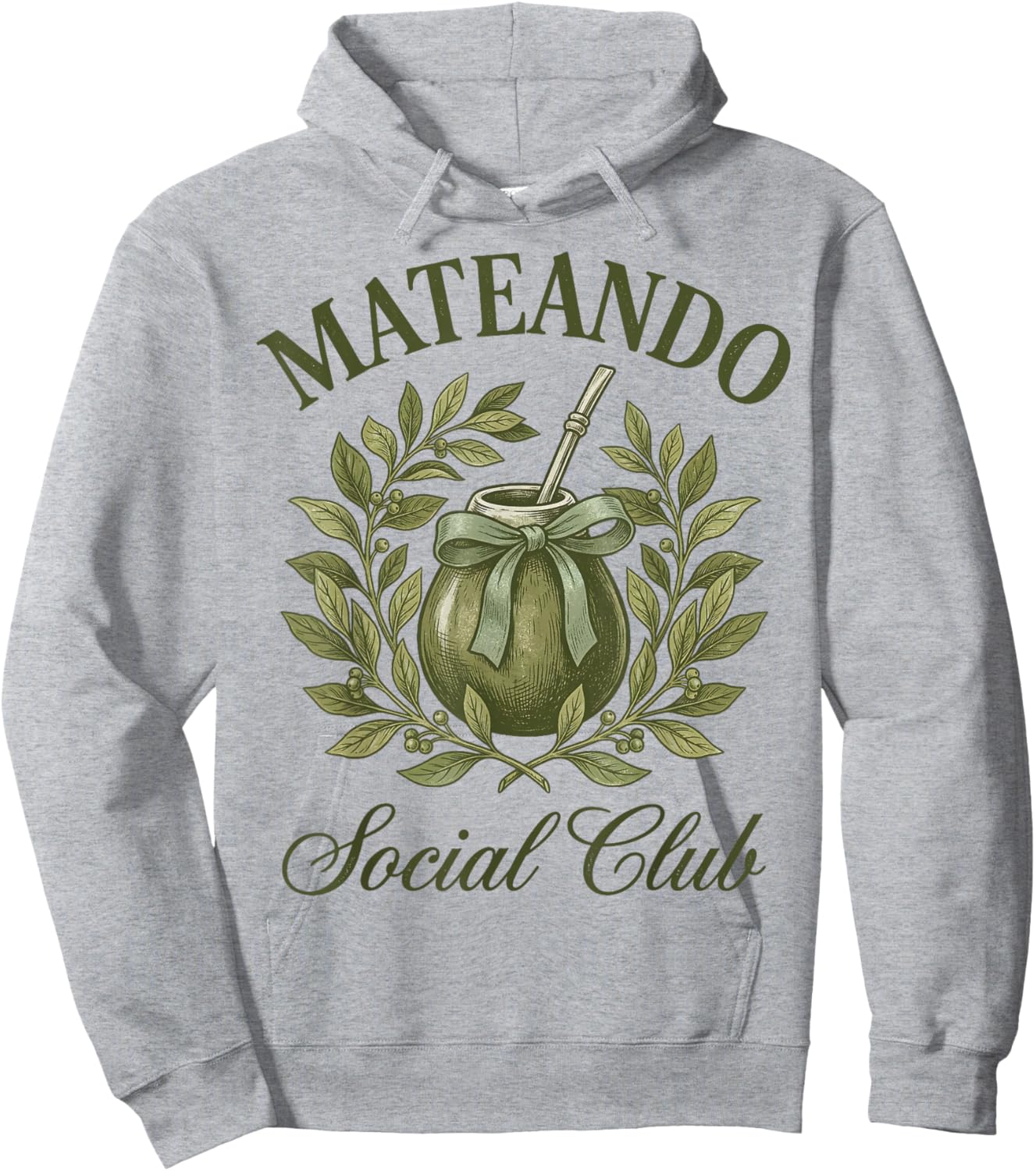 Yerba Mate Social Club Argentina Bow Retro Argentinian Girl Hoodie - Hoodie | Ash