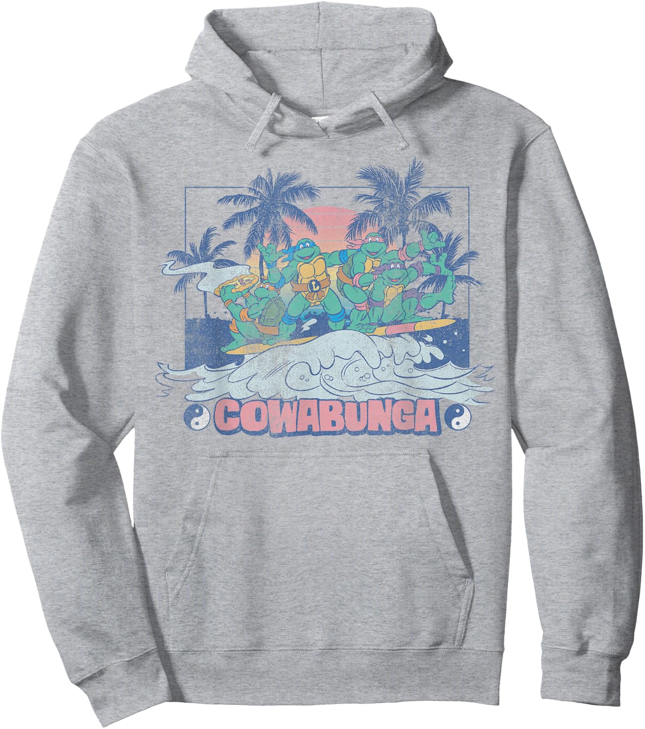 Teenage Mutant Ninja Turtles Ying Yang Cowabunga -Shirt Hoodie - Hoodie | Ash