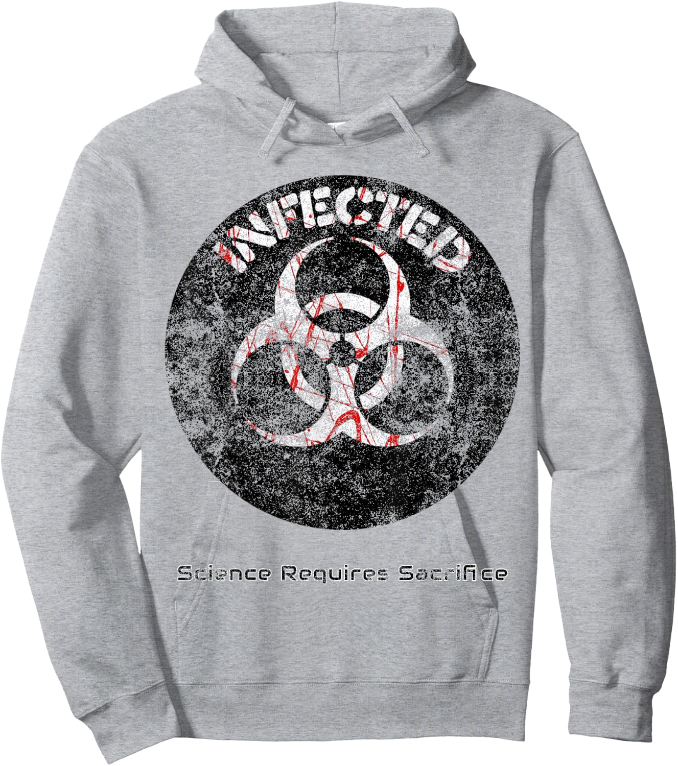 Infected Doomsday Biohazard Science Teacher Halloween Men Women Kids Hoodie - Hoodie | Ash