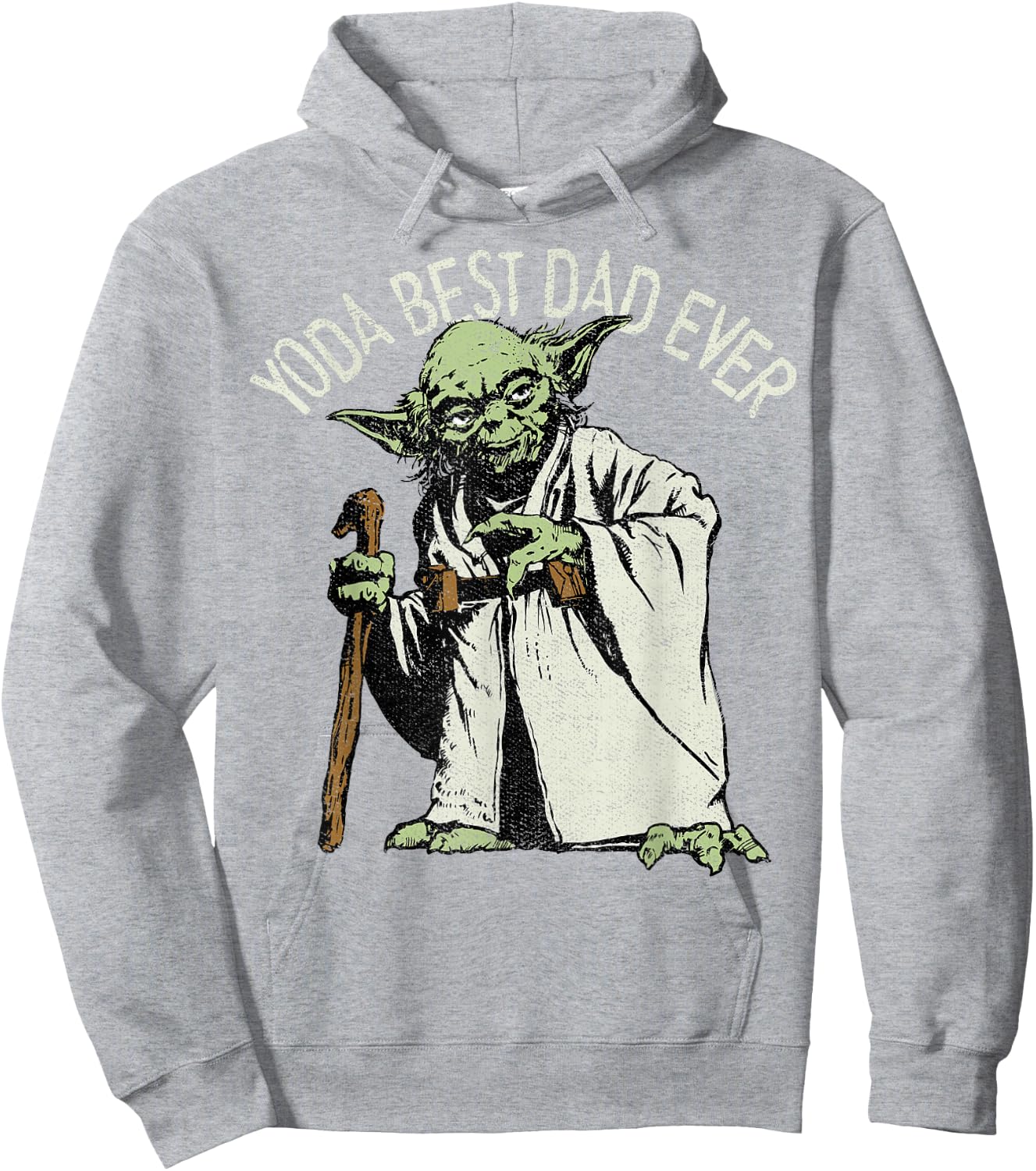 Star Wars Yoda Best Dad Ever Graphic C2 Hoodie - Hoodie | Ash