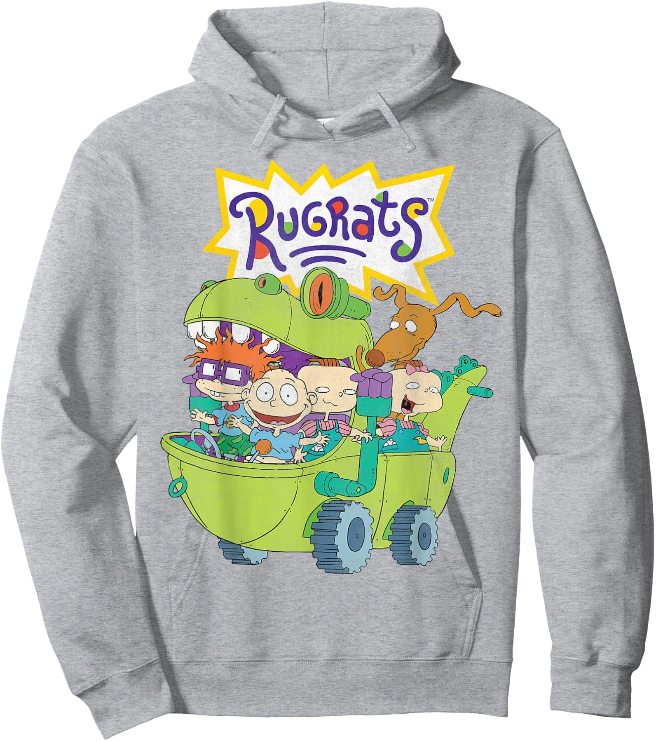 Nickelodeon Rugrats Reptar Wagon Logo Hoodie - Hoodie | Ash