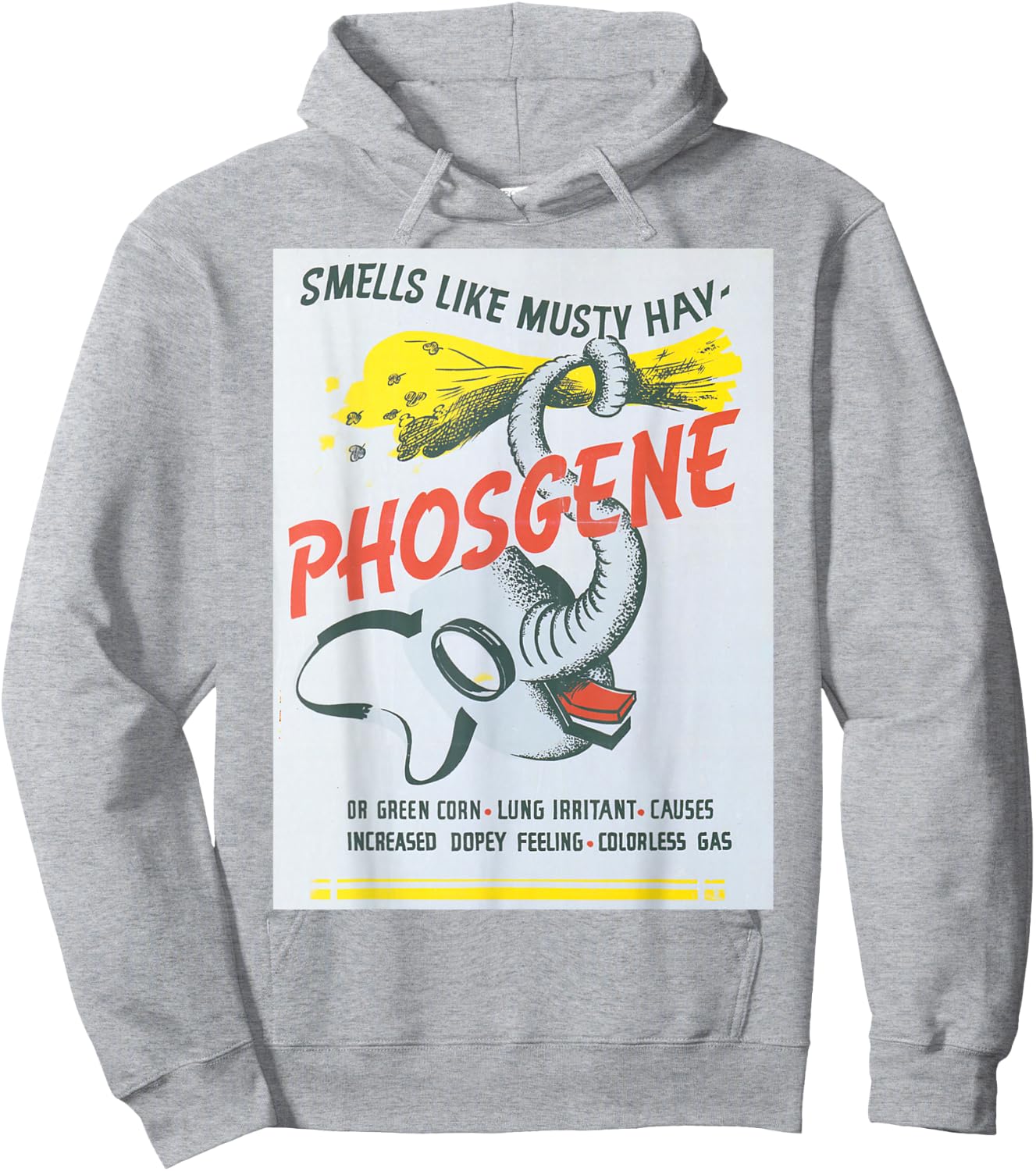 Vintage poster - Phosgene Retro Hoodie - Hoodie | Ash