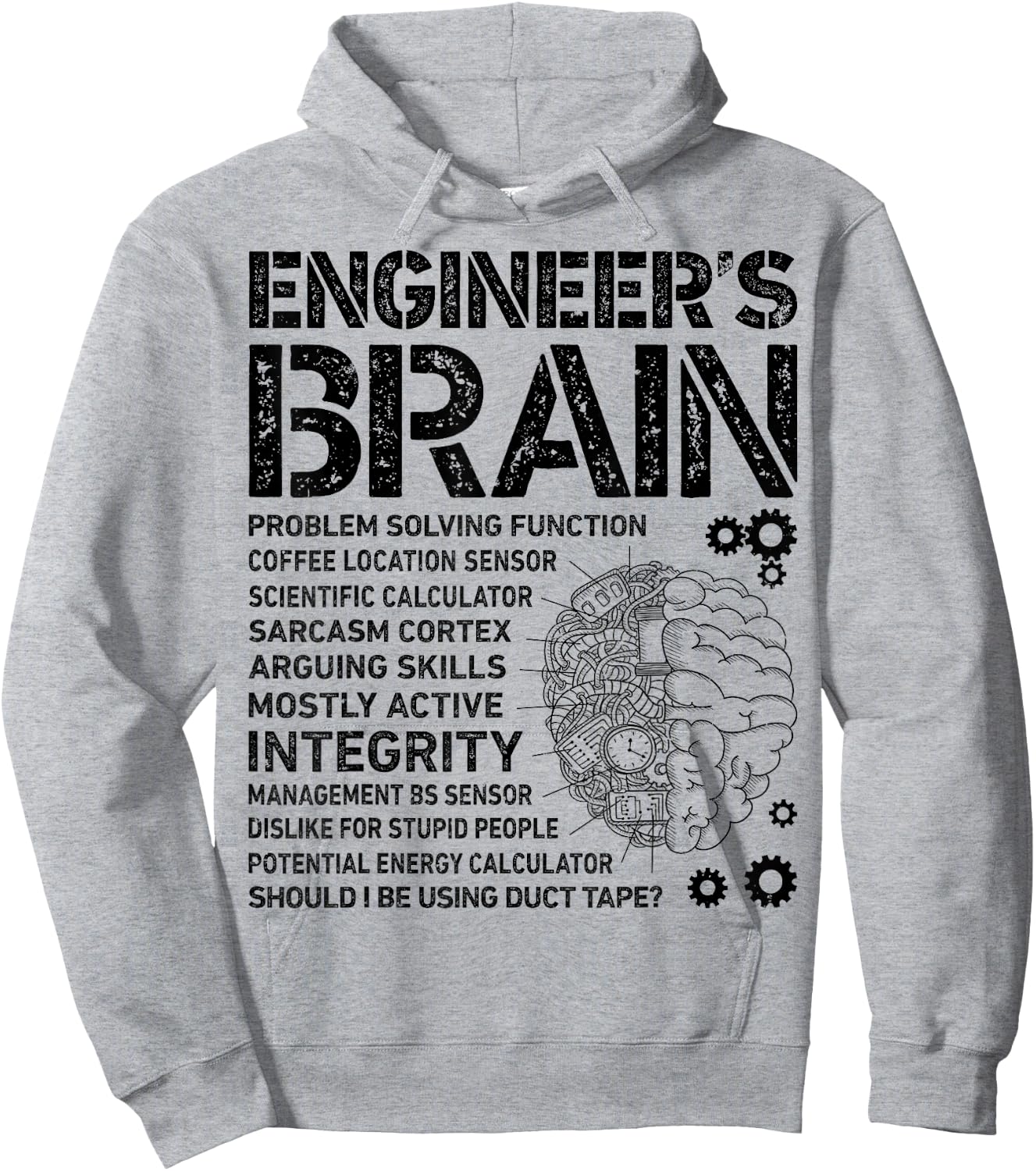 Engineer's Brain Funny Process Engineer Men Engineering Gift Small Hoodie - Hoodie | Ash