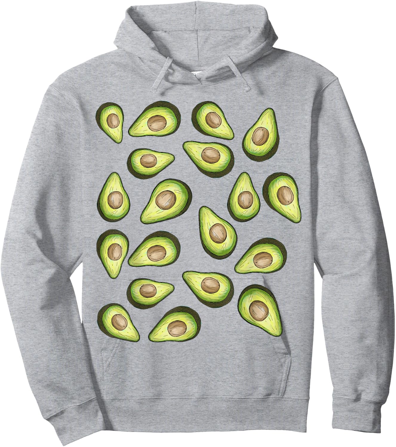 Avocados Pattern Funny Holy Guacamole Costume Hoodie - Hoodie | Ash