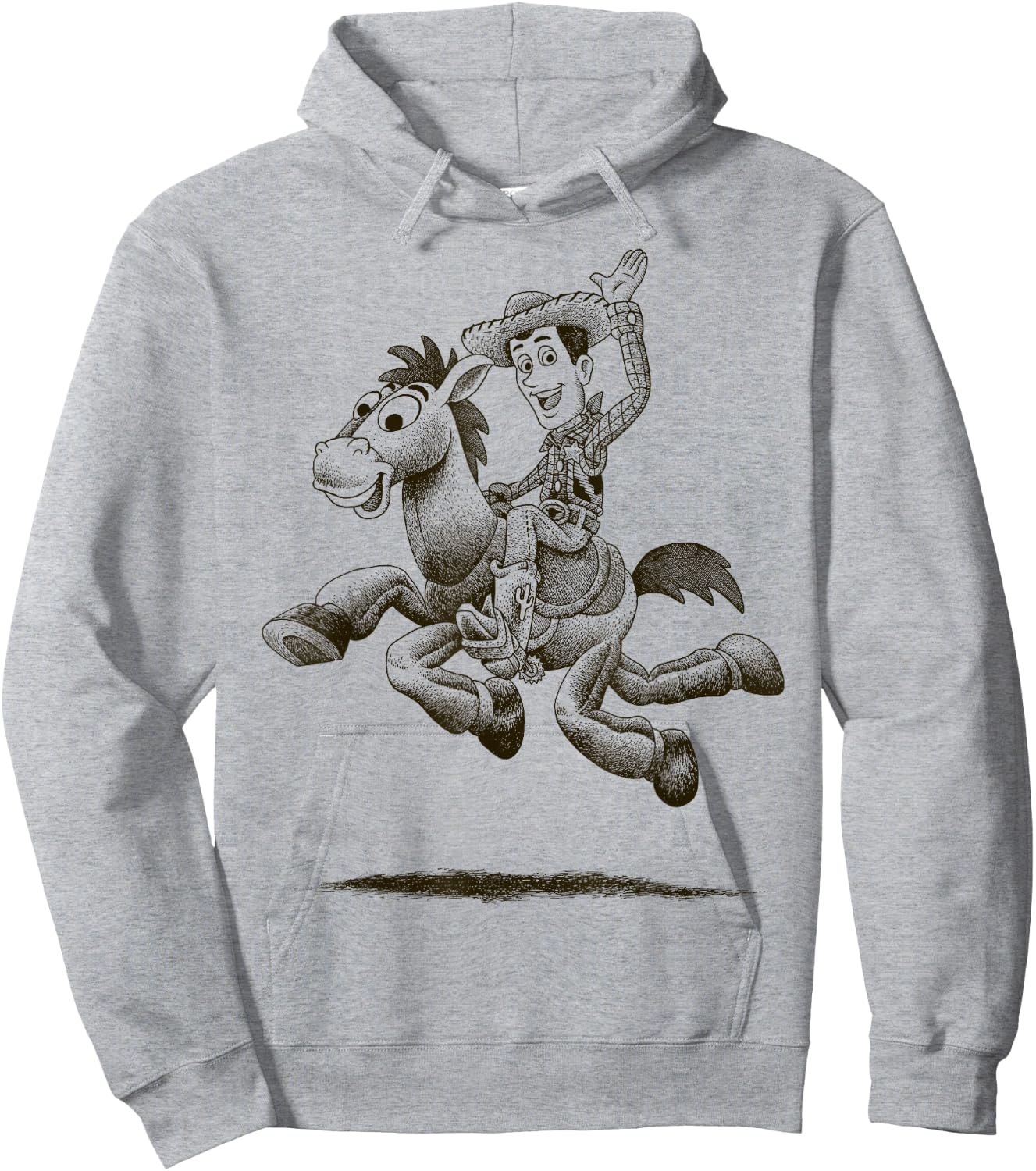 Disney Pixar Toy Story Woody Bullseye Sketch Graphic Hoodie - Hoodie | Ash