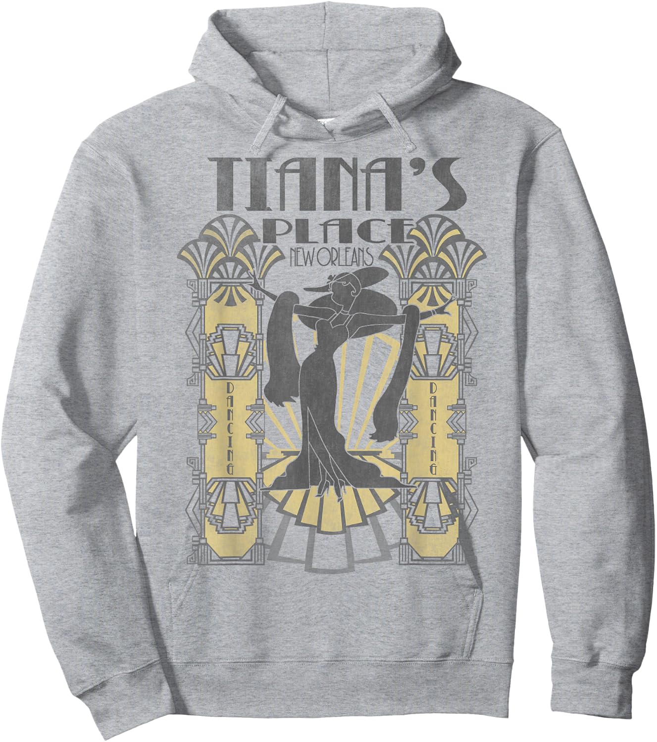Disney Princess and The Frog Tiana's Place Art Deco Poster Small Hoodie - Hoodie | Ash