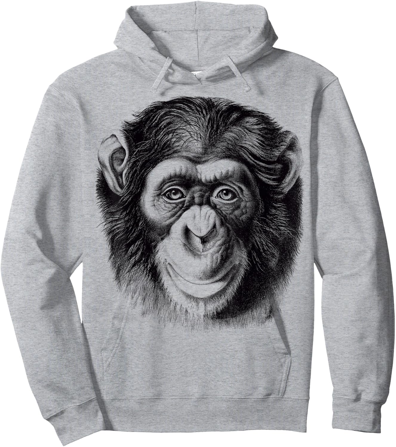Chimpanzee Monkey Cool Chimpanzee Hoodie - Hoodie | Ash