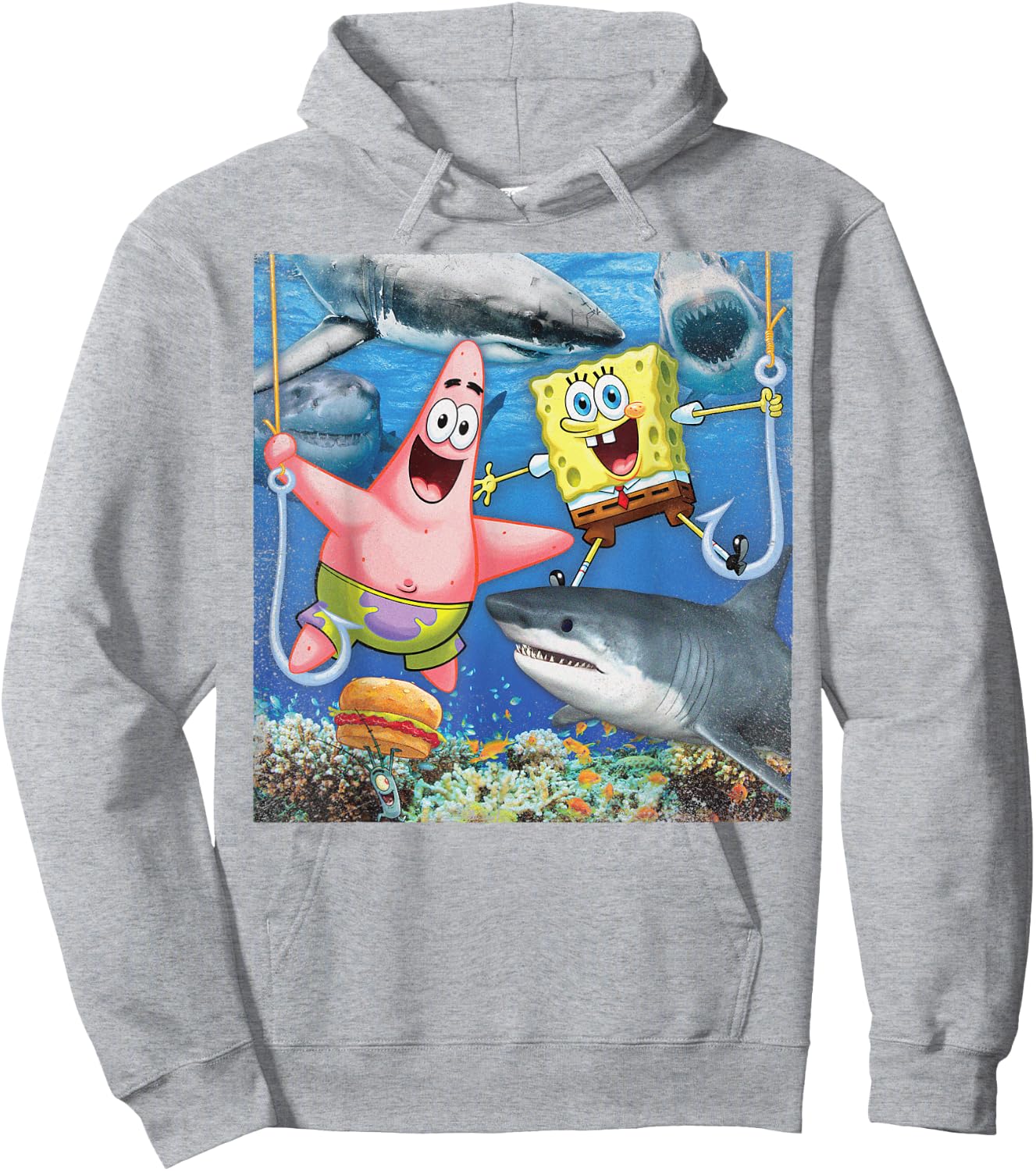 Spongebob SquarePants & Patrick Picture Perfect Hoodie - Hoodie | Ash